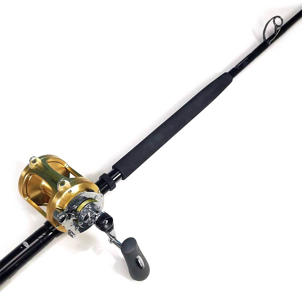Shimano Tiagra 30 & Capt. Harry's CHPLANER Conventional Fishing Combo - Saltwater Trolling & Offshore Fishing Gear for Big Game Anglers