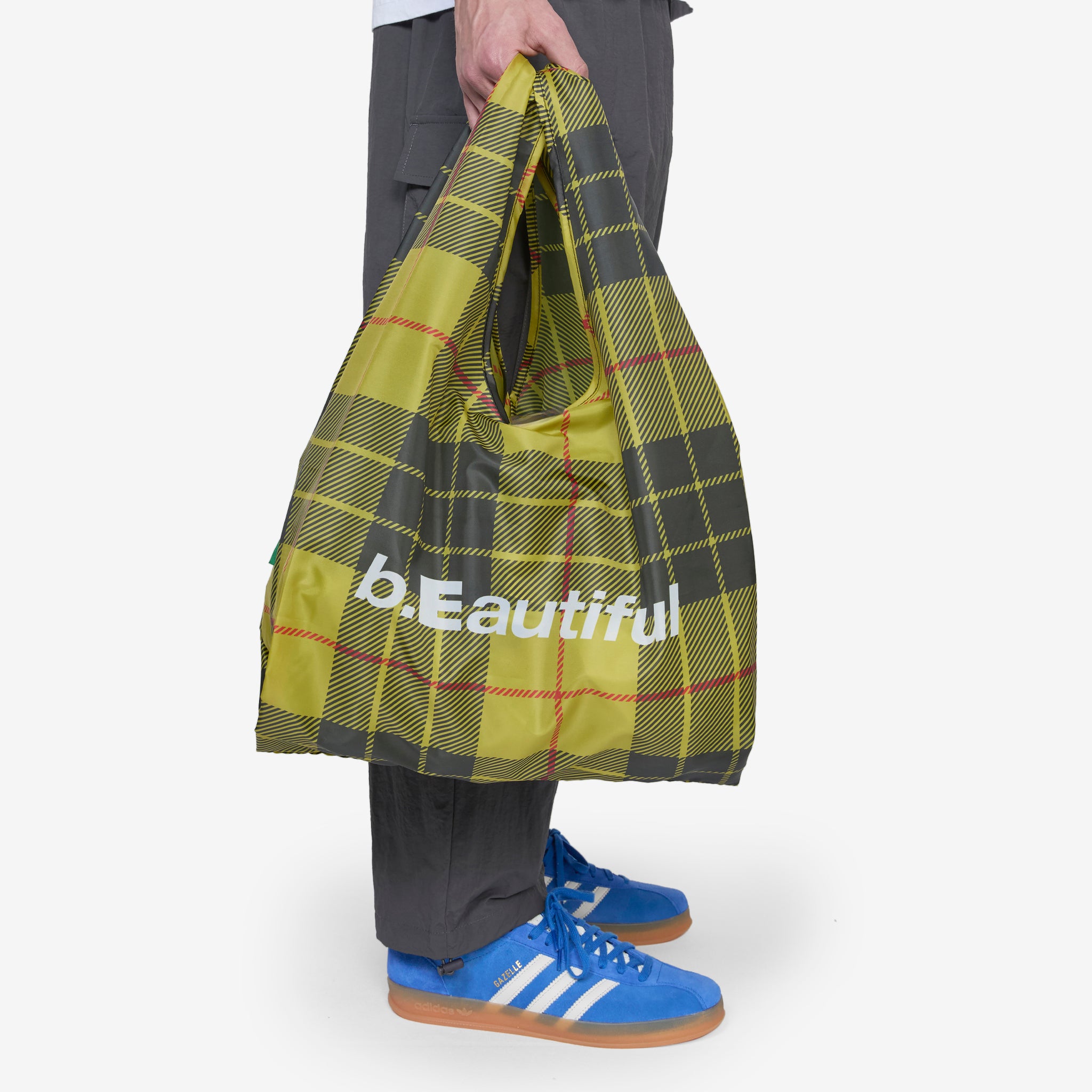 MacLeod Tartan Reusable Shopping Bag - Eco-Friendly Yellow Tote for Groceries, Beach & Daily Use