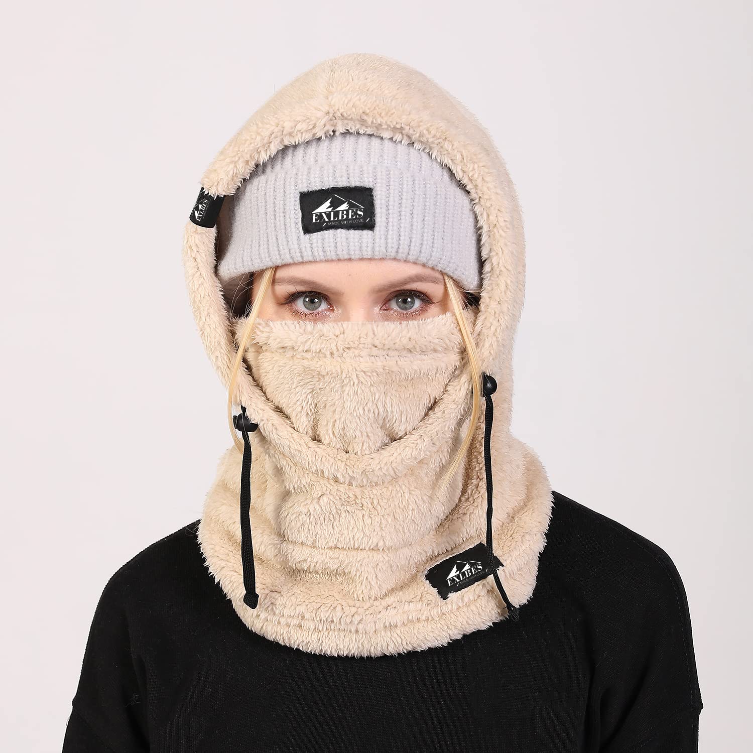 Windproof Fleece Balaclava Face Mask for Men & Women - Cold Weather Ski Mask with Warm Face Cover - Perfect for Skiing, Snowboarding, Motorcycling & Outdoor Winter Activities