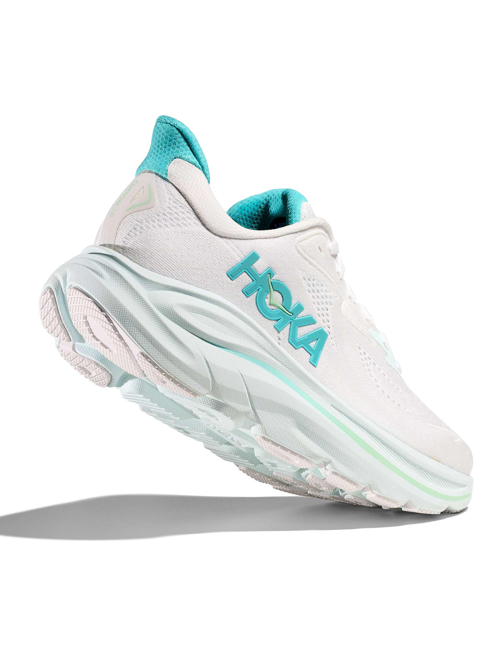 Hoka Clifton 10 Running Shoes for Men & Women - White/Cielo Blue - Lightweight Cushioned Sneakers for Jogging, Walking & Everyday Wear