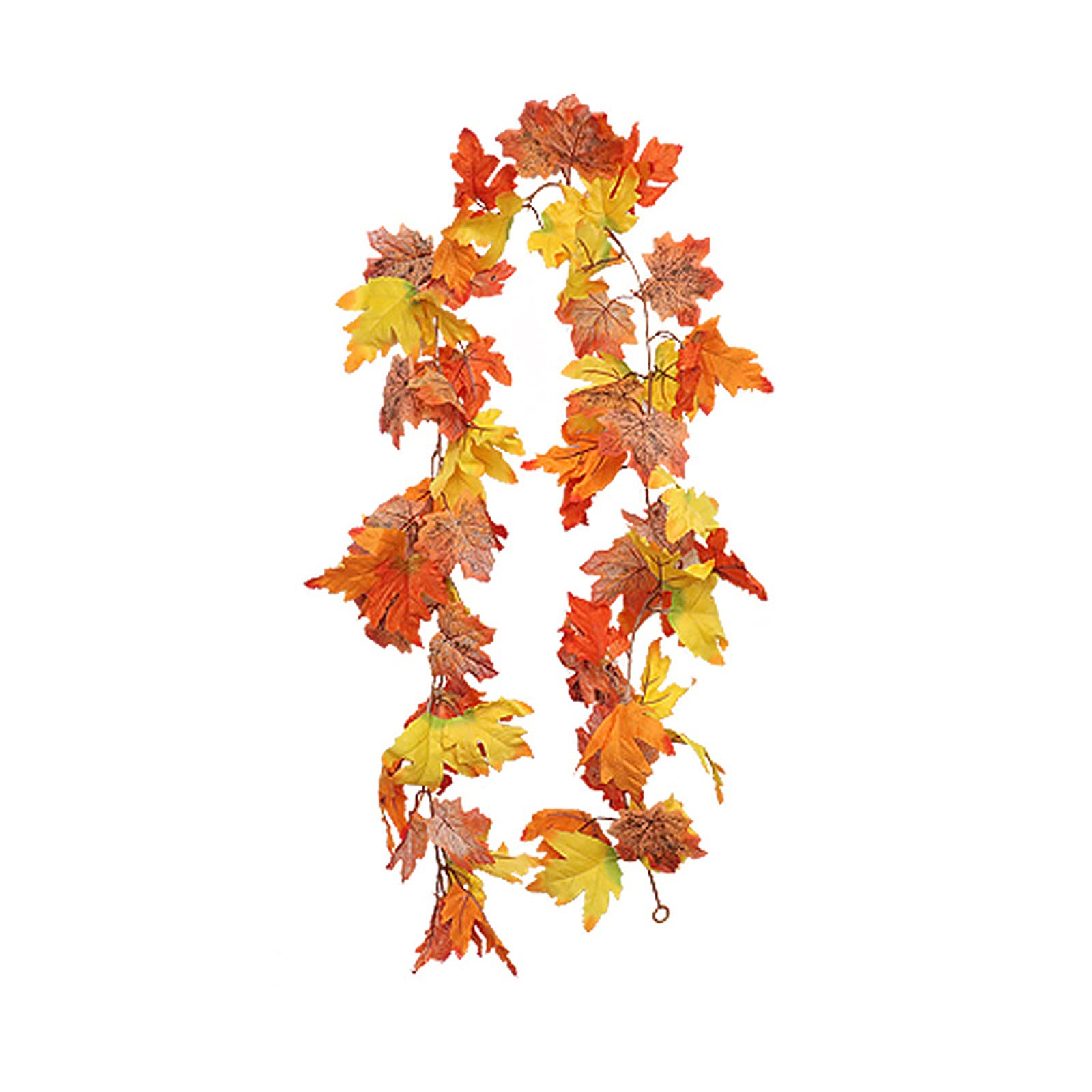Artificial Maple Leaf Hanging Decor - Outdoor Window Box Plants, Rattan Wall Hanging for Christmas, Fall Party & Home Decoration | Perfect for Seasonal Displays, Porch Decor, and Festive Wall Accents