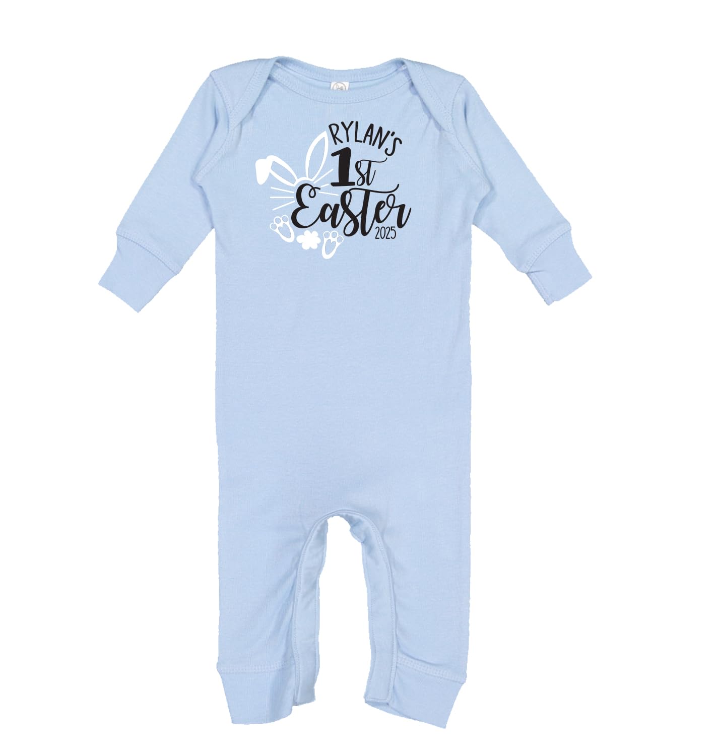Personalized First Easter Outfit for Baby - Bunny Romper & Easter Pajamas Set (12 Months, Kelly Green) | Perfect Easter Gift for Toddler, Photo Shoot & Family Celebration