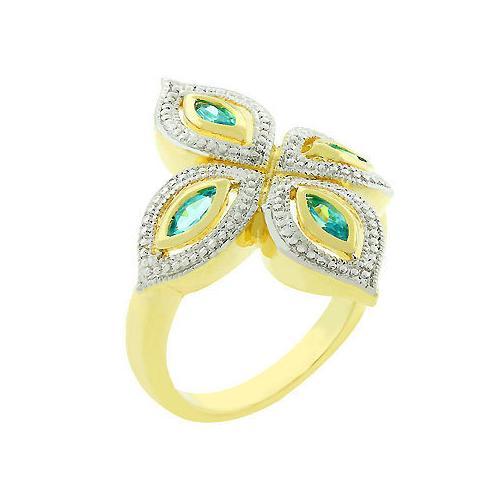 Aqua Luxe Ring - Elegant Blue Gemstone Jewelry for Women | Perfect for Weddings, Parties & Special Occasions