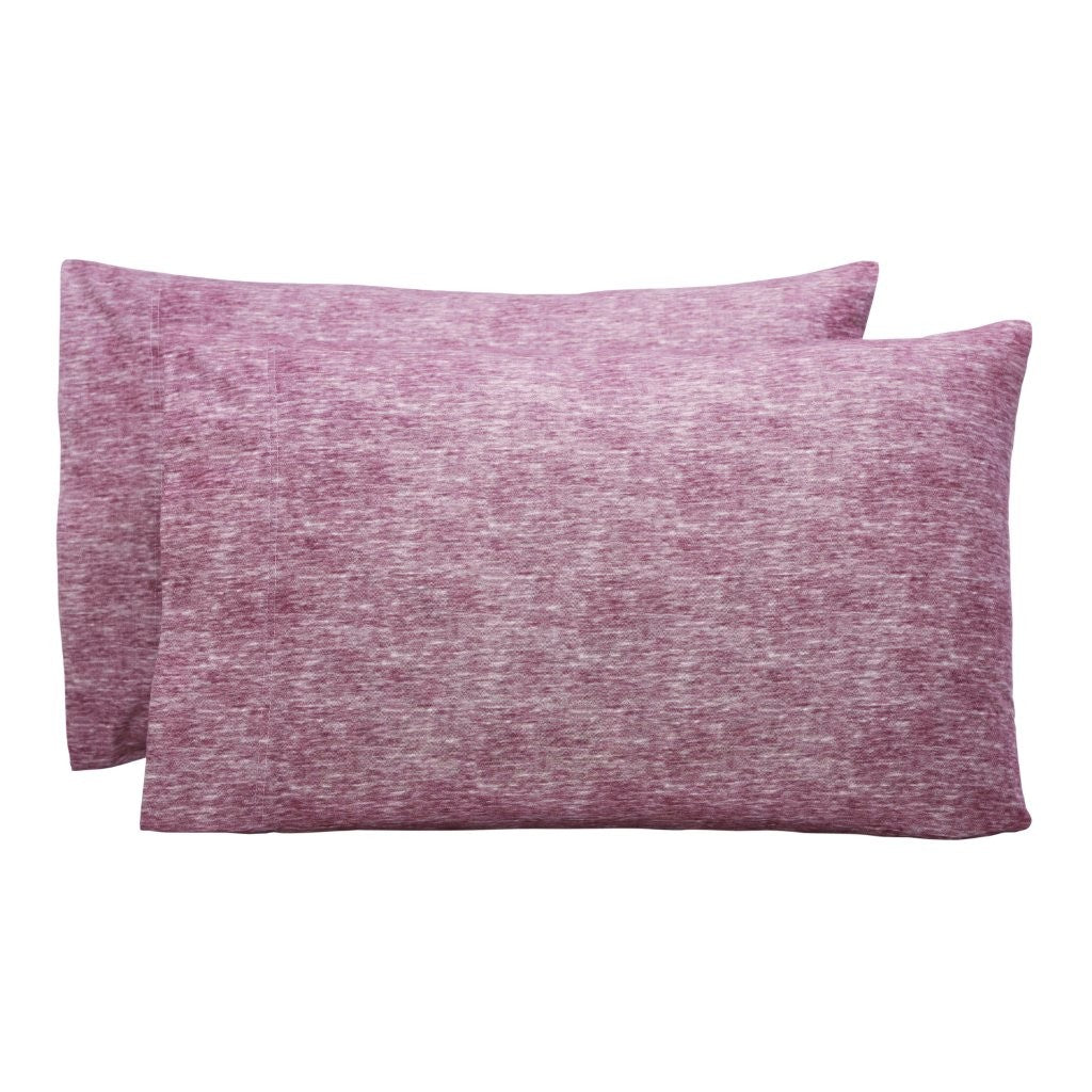 Premium Melange Flannel Cotton Two-Toned Brushed Pillowcases Set of 2 - Soft & Cozy for Winter Nights - Perfect for Bedroom, Guest Room & Home Decor