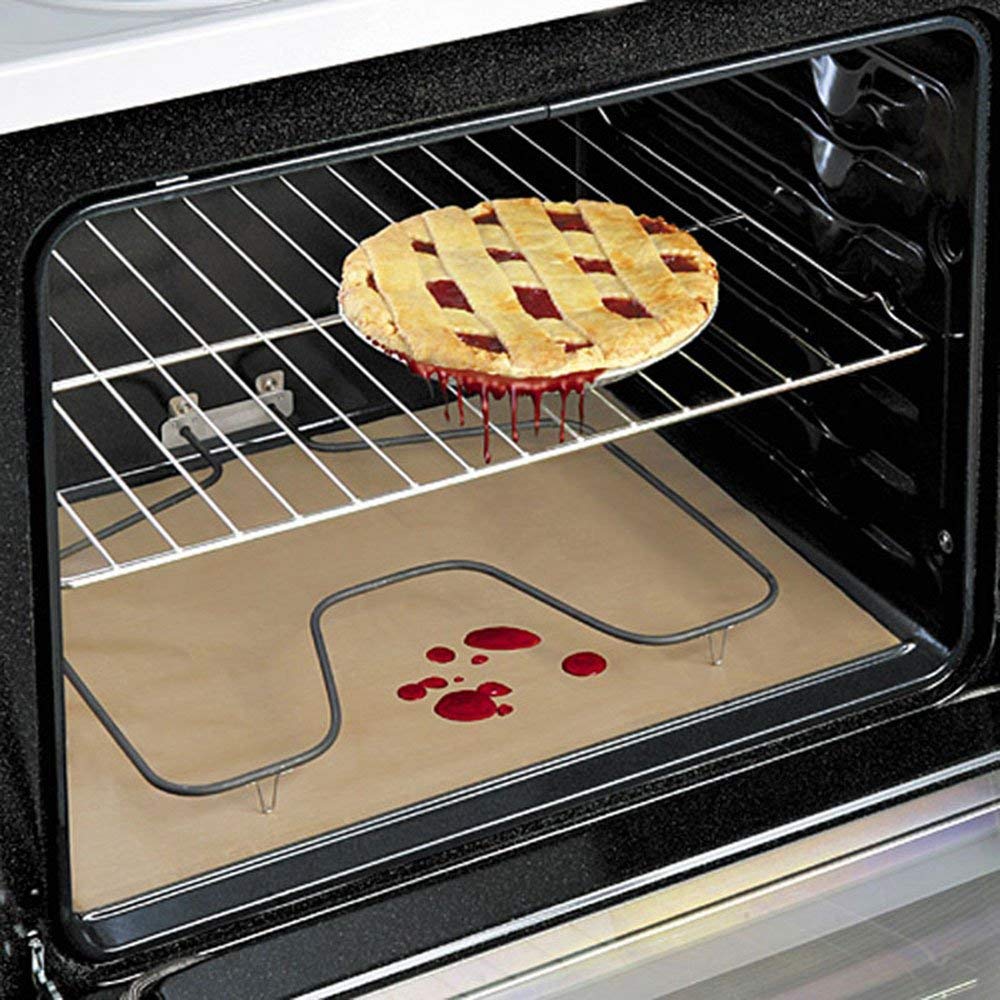3-Pack Non-Stick Oven Liners 40x30cm - Reusable BBQ Grill Mats for Baking, Roasting & Grilling - Dishwasher Safe Cooking Sheets for Easy Cleanup - Perfect for Oven, Grill, Toaster & Air Fryer Use