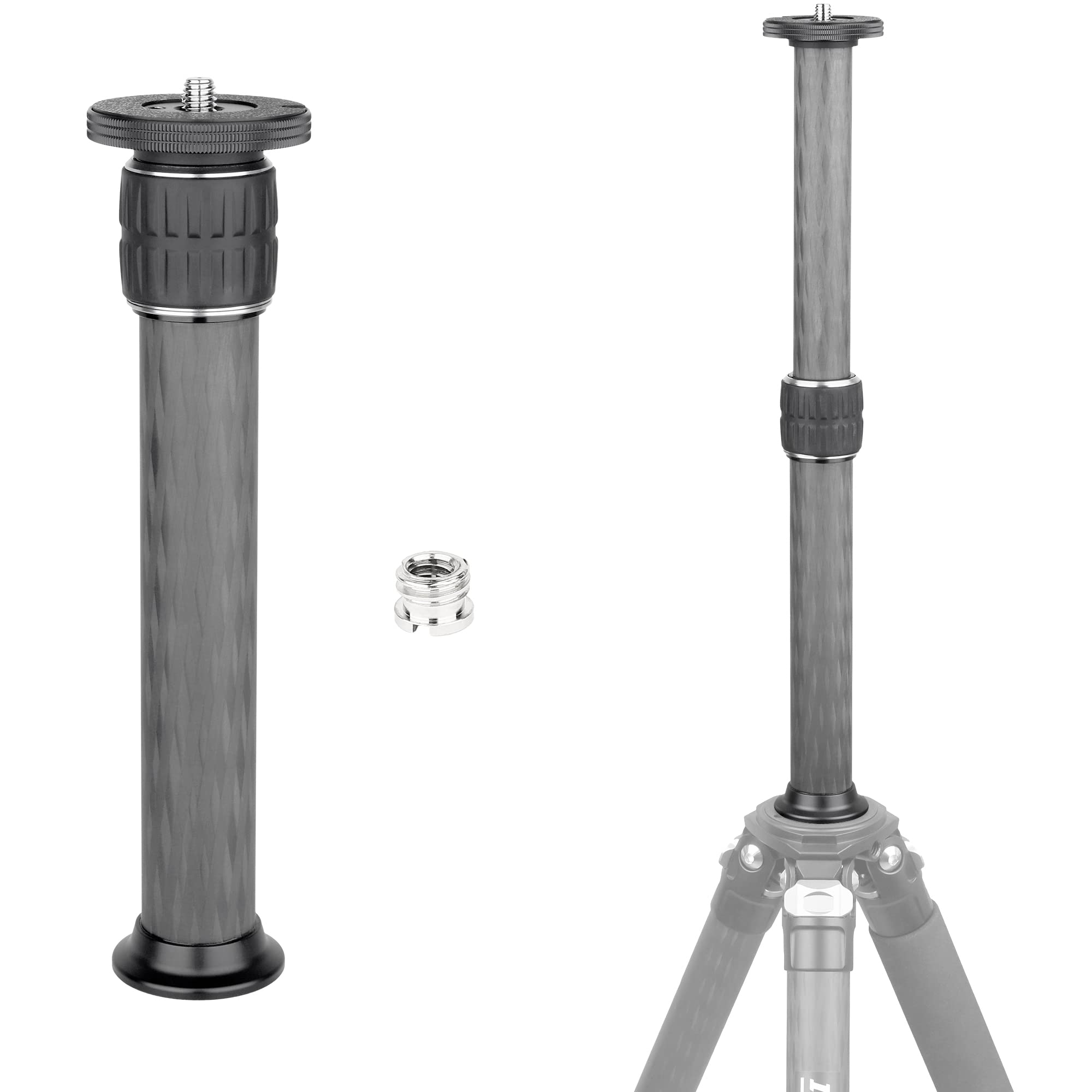 INNOREL ER322C Carbon Fiber Tripod Extension Pole - 10-Layer, 32.5mm Tube, 55lbs Capacity, 3/8