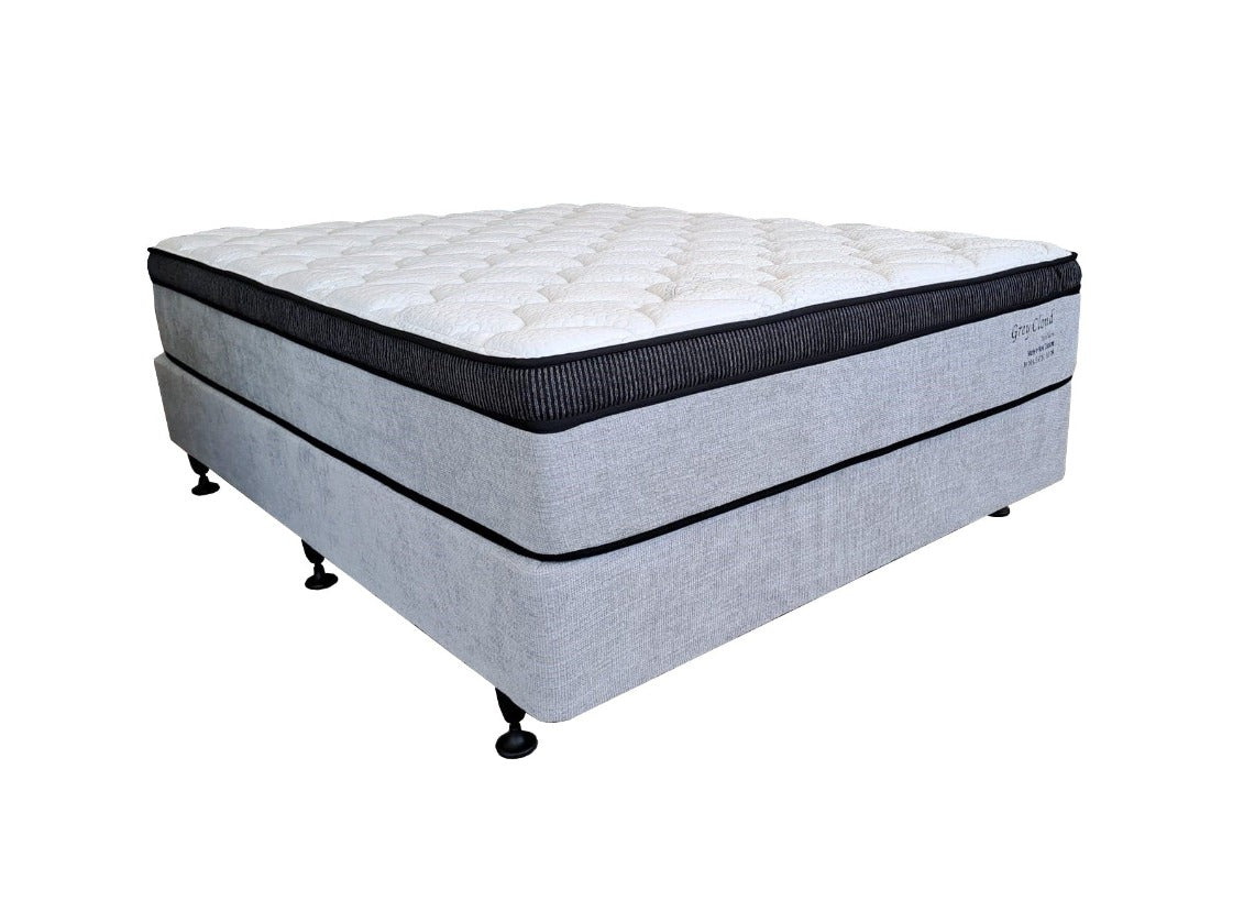 Premium Grey Cloud Medium Bed - Comfortable & Supportive Mattress for Better Sleep | Ideal for Bedrooms, Guest Rooms & Dormitories