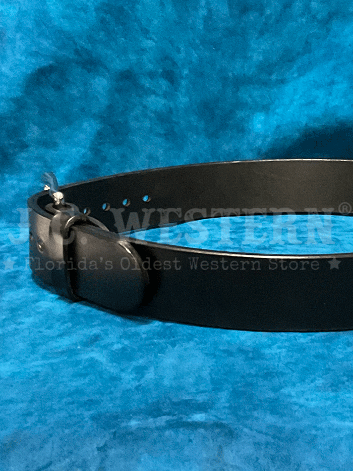 Gingerich 1008 18 Men's Gunsmoke Smooth Heavyweight Extra Wide Gun Belt - Black Leather Belt for Concealed Carry & Western Wear