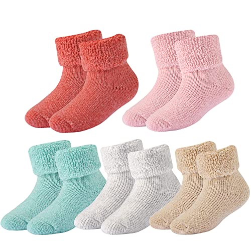 Pink+brick-red+grey+green+khaki, 5 Pairs