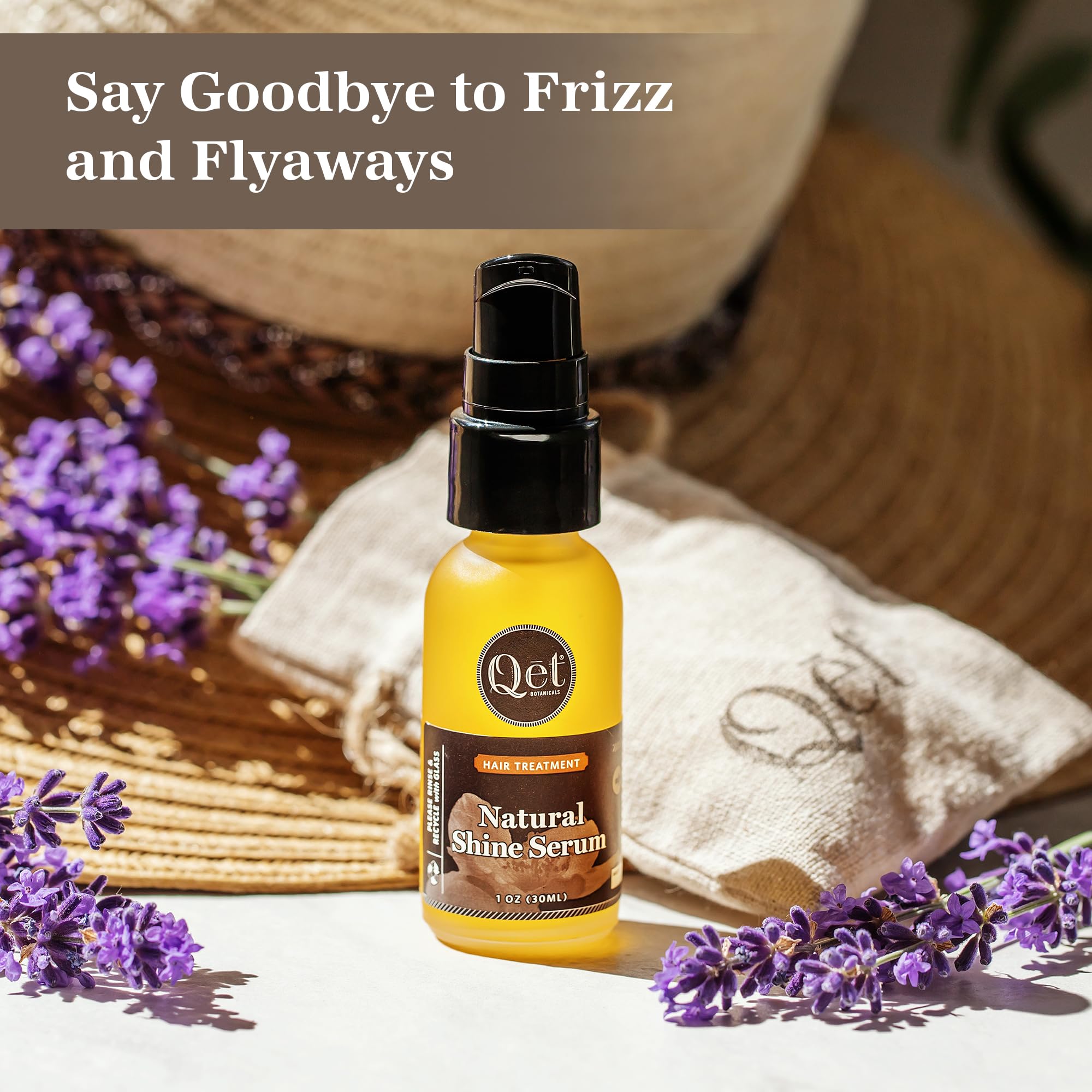 Best Natural Shine Serum for Hair - Organic Argan Oil Treatment for Frizz Control & Hydration - Perfect for Dry, Damaged Hair & Daily Styling