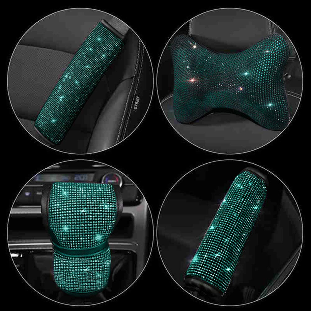 Sparkling Car Seat Belt Covers - Rhinestone Decor for Most Cars | Safe & Stylish Driving