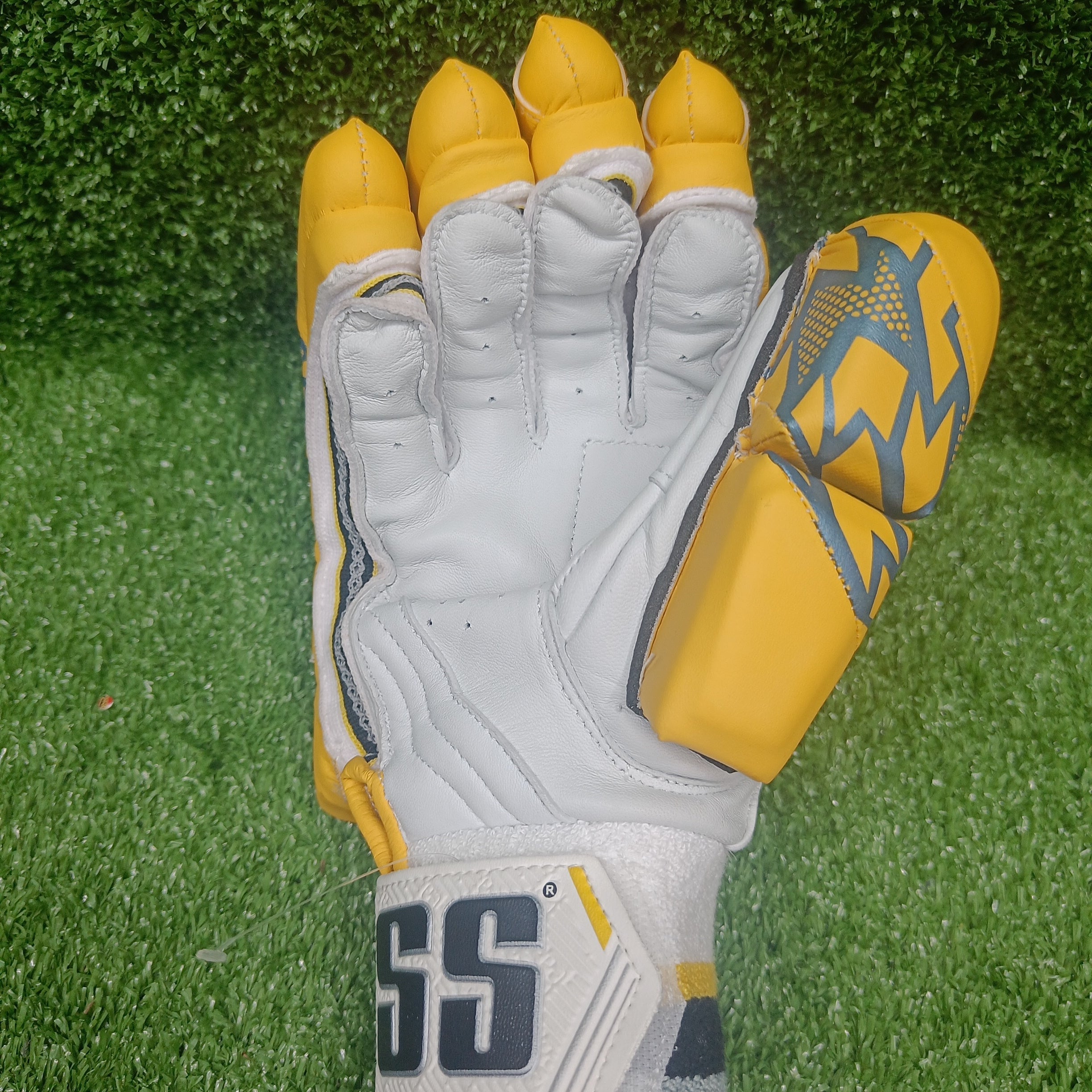 Premium SS Super Test Chennai Super King IPL Cricket Batting Gloves - Professional Quality for Cricket Matches & Training Sessions