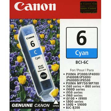 Canon BCI-6C Cyan Ink Cartridge - High-Quality Replacement for Canon Printers - Perfect for Home, Office & Photo Printing