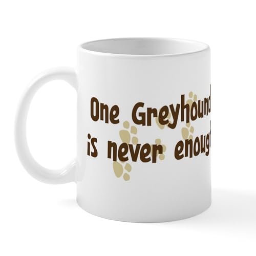 White - Never Enough: Greyhound Mug
