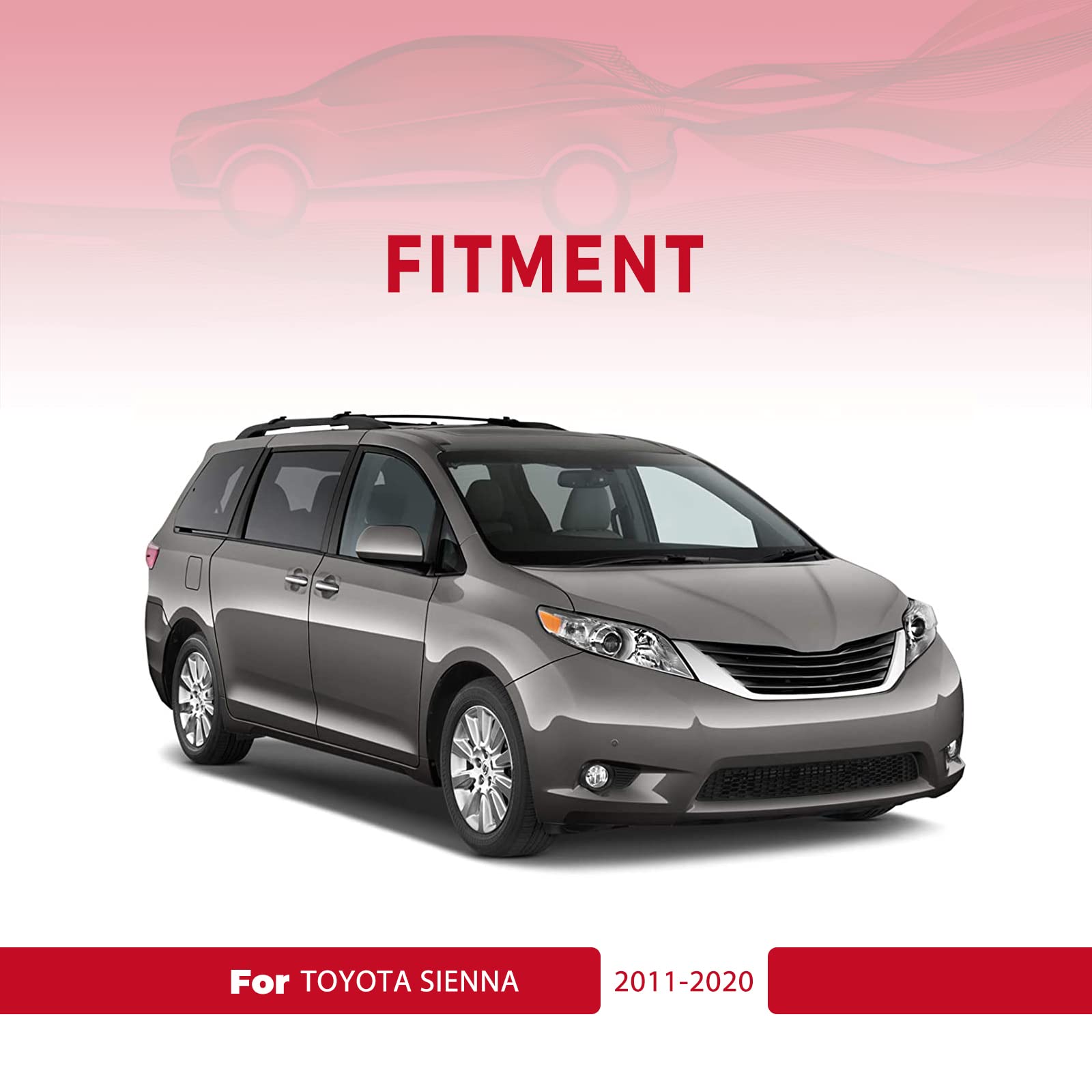 ALAVENTE Roof Rack Cross Bars for Toyota Sienna 2011-2020 | Heavy Duty 150 lbs Capacity | Replacement Luggage Rails with Top Side Rail | Perfect for Road Trips, Camping & Outdoor Adventures
