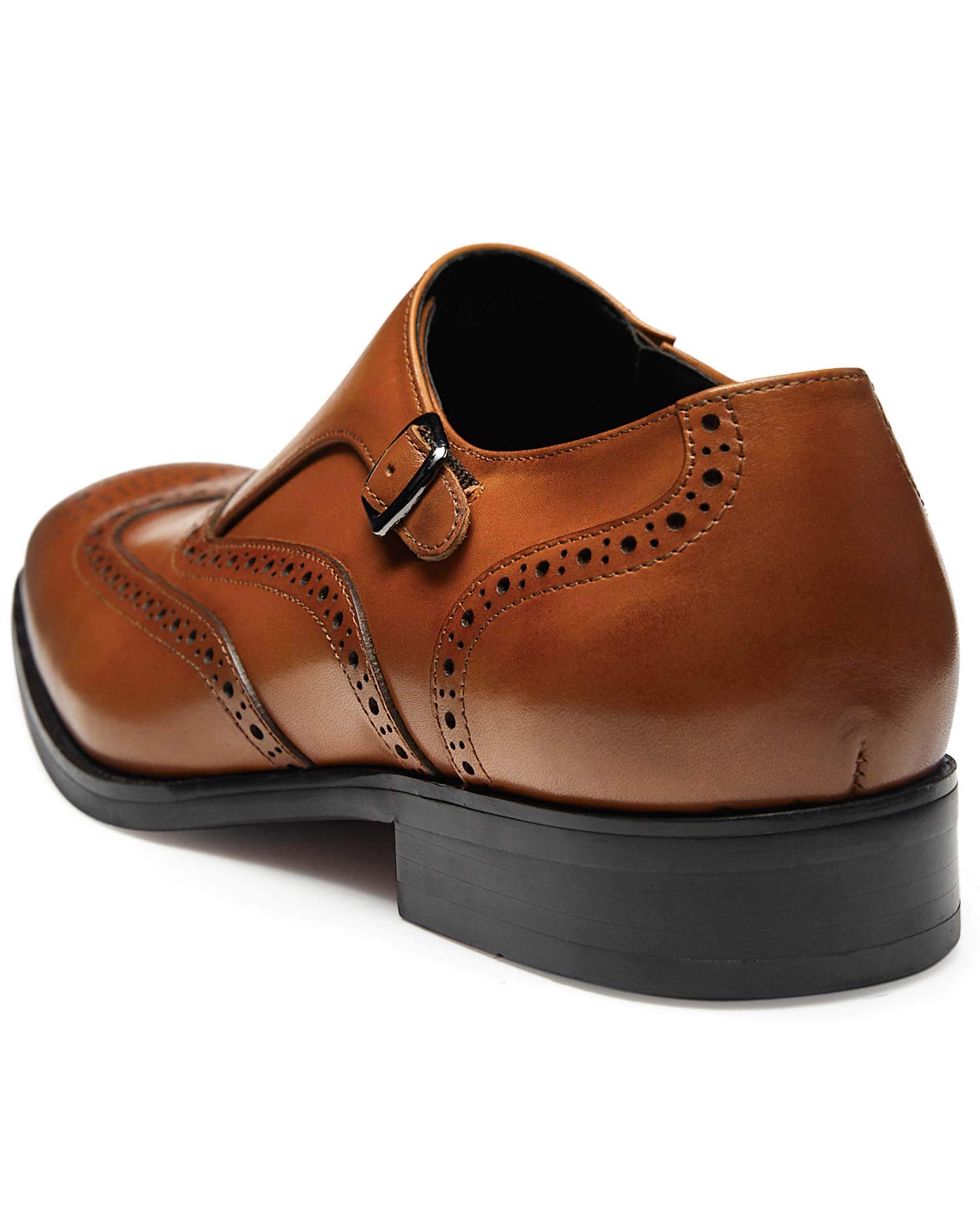 Premium Genuine Leather Men's Dress Shoes - Monk Strap Wingtip Formal Slip-On Loafers for Business, Wedding & Office Wear
