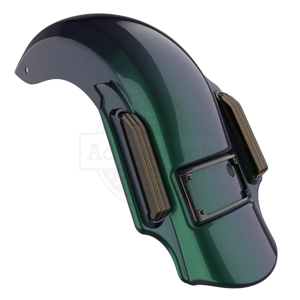 Dominator Fender for Harley Davidson Touring FLH (2014+) - Black Snake Venom Smoked Lens with License Plate Holder | Perfect for Custom Motorcycle Upgrades & Road Trips