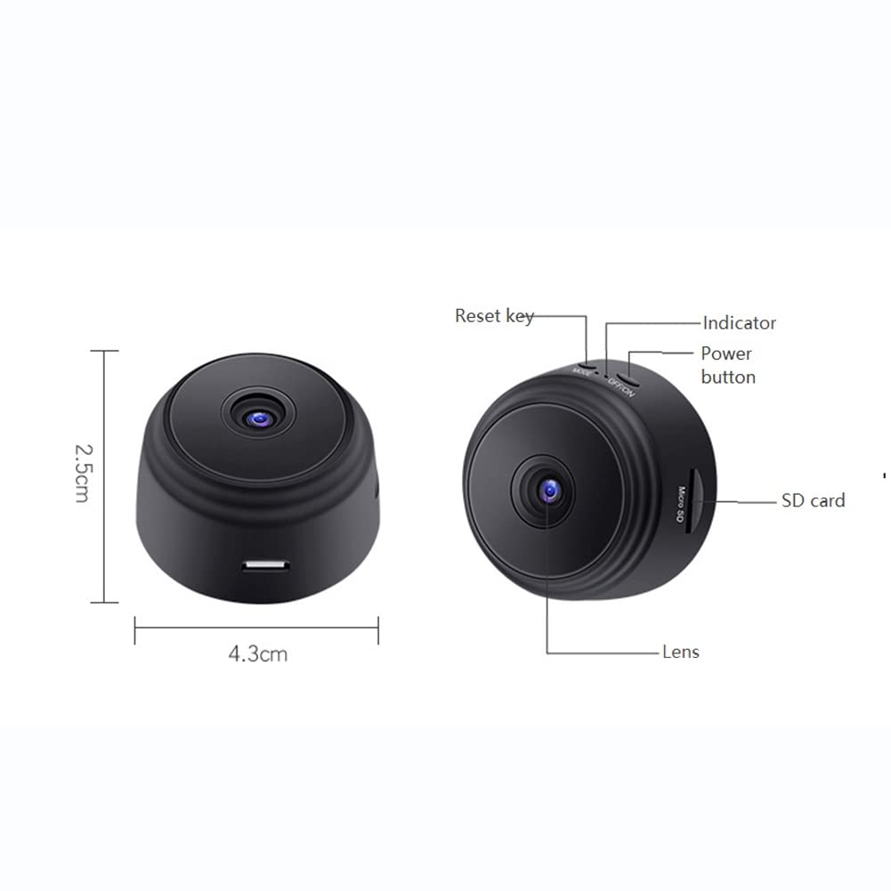 Greethga A9 Mini WiFi Camera - 1080P HD Night Vision, Wireless Security Camera with Voice Recorder for Home Surveillance & Indoor Monitoring | Perfect for Baby Monitor, Pet Camera, and Office Security