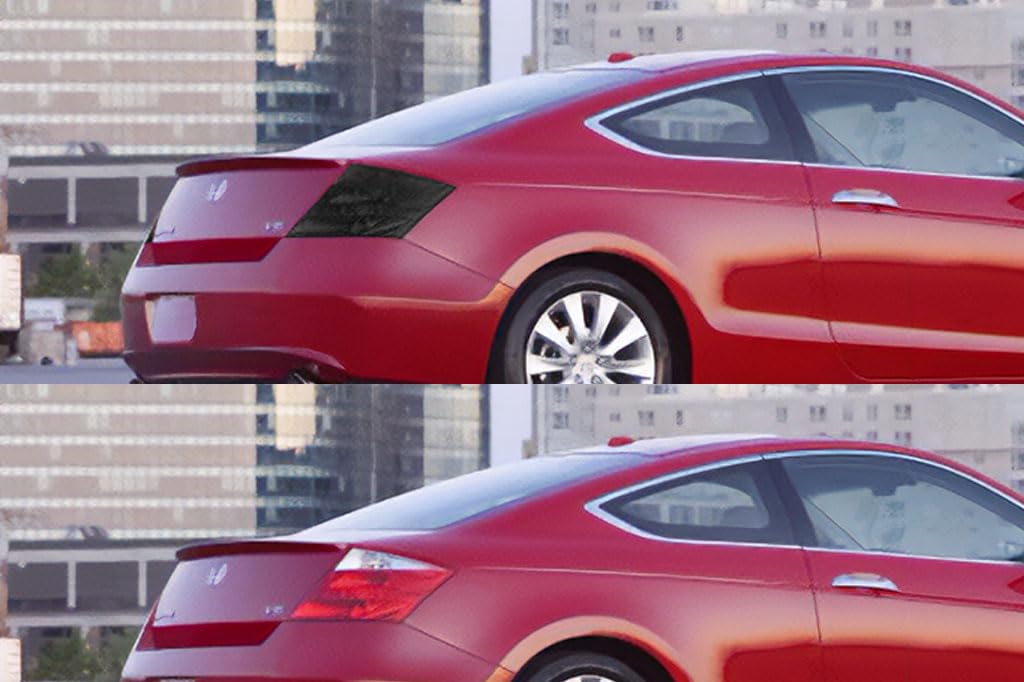 Smoke Tail Light Tint Covers for 2008-2010 Honda Accord Coupe - Premium Vinyl Film for Custom Car Styling & Nighttime Driving Safety