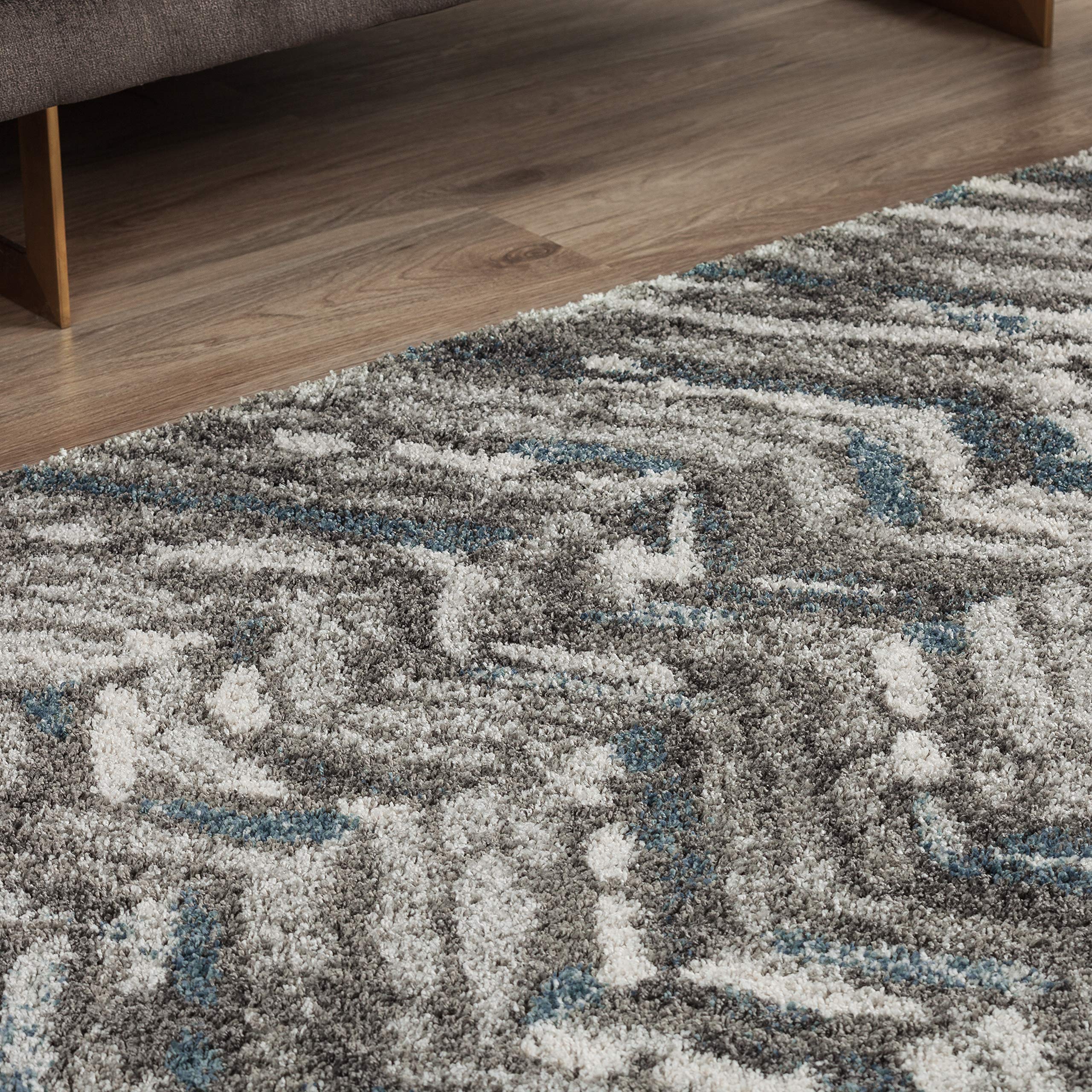 Addison Rugs Reston 8'x10' Grey Area Rug - Soft Modern Living Room Carpet for Home Decor & Bedroom Floor Mat