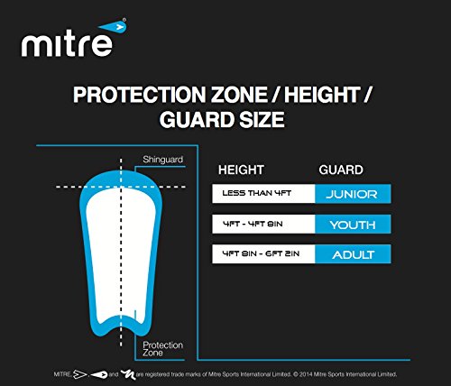 Mitre Air Cell Power Shin Guard - Lightweight Soccer Shin Guards for Men & Women - Perfect for Football, Training & Match Play