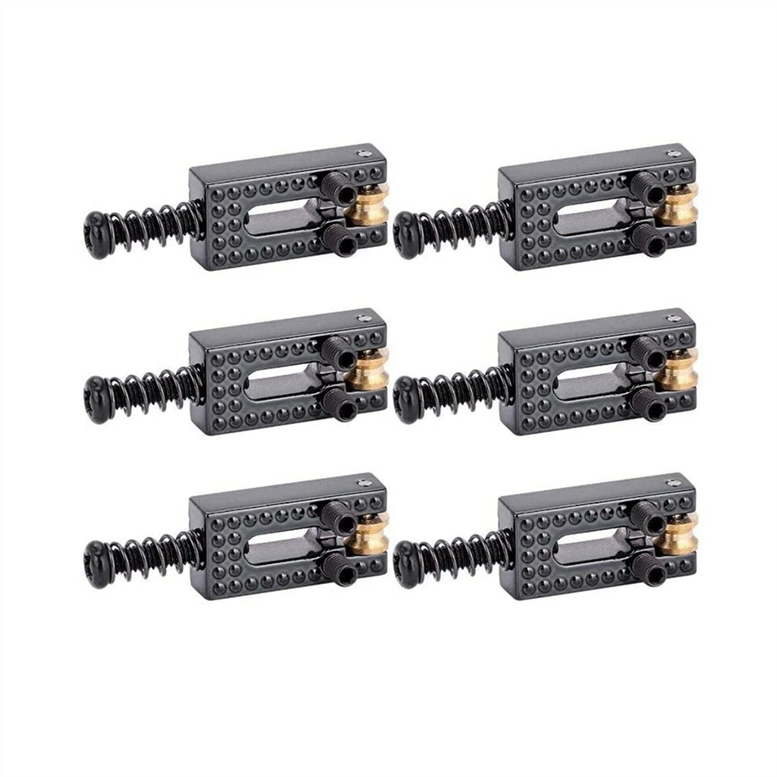 6Pcs Black Electric Guitar Roller Bridge Tremolo Saddles for TL ST Electric Guitar - Premium Replacement Guitar Parts for Smooth Playability - Perfect for Rock, Blues & Metal Performances