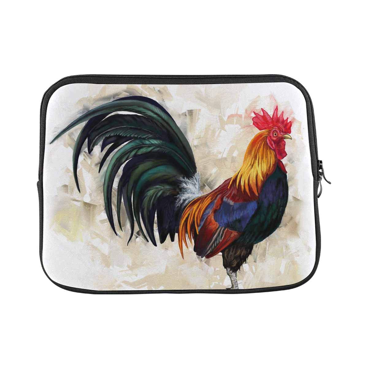 INTERESTPRINT 13 Inch Laptop Sleeve - Cock Chicken Painting Design Neoprene Notebook Case Bag for MacBook Air/Pro 13.3 Inch | Durable & Stylish Protection for Work, School & Travel