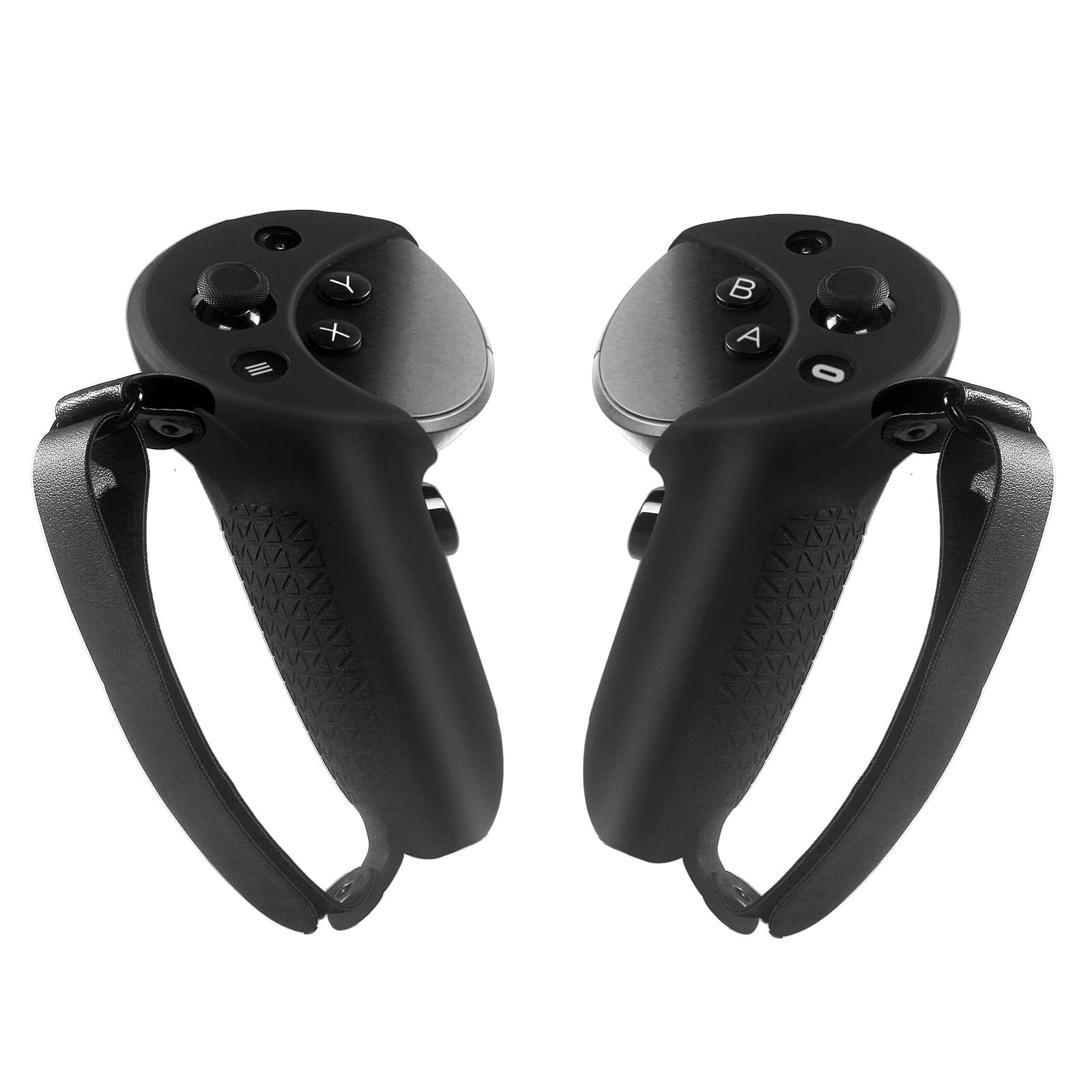 Meta Quest Pro Controller Silicone Grip Cover - Dark Black Protector for Enhanced Comfort and Durability, Ideal for VR Gaming and Fitness