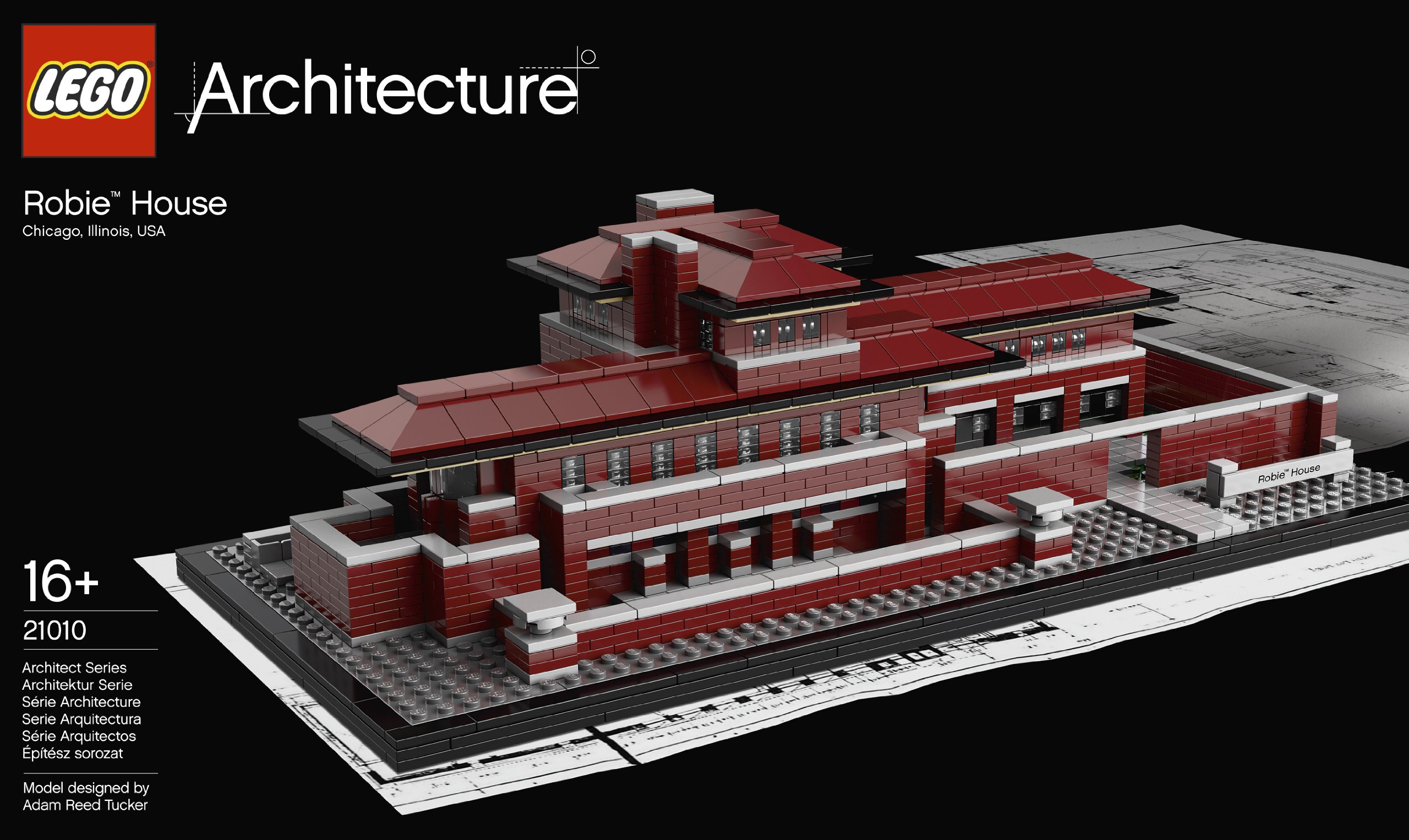LEGO Architecture Robie House 21010 Building Blocks Set - Perfect for Collectors, Home Decor & Creative Play