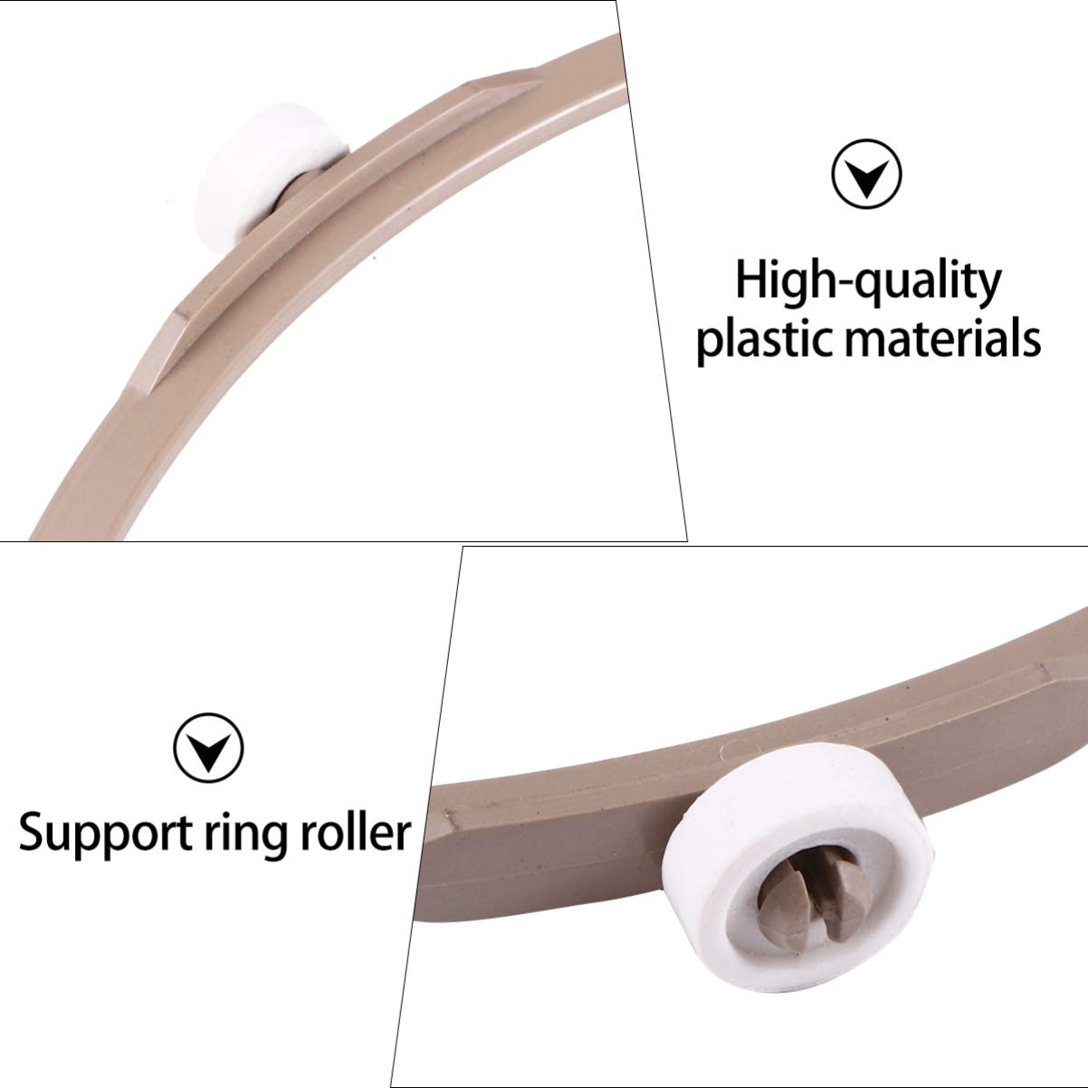 2-Pack Microwave Turntable Bracket & Roller Guide Replacement Set - Durable Plastic Stand Holder for Glass Turntable Plate - Compatible with Most Microwave Brands - Perfect for Smooth Rotation & Easy DIY Repair