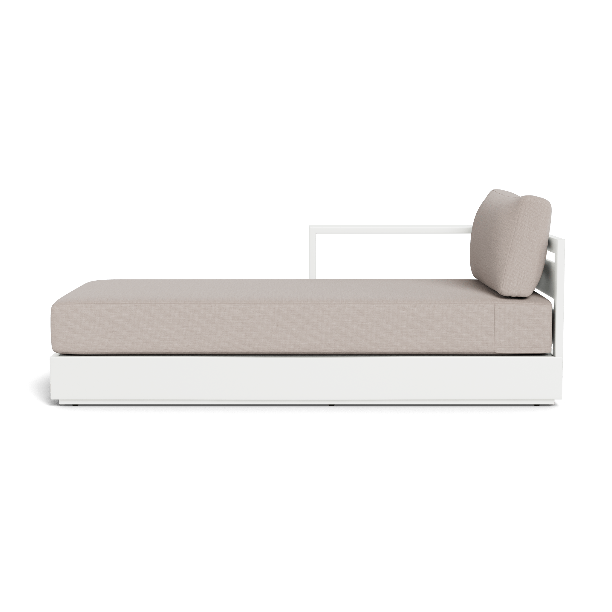 Hayman Aluminum Chaise Lounge Chair Left Facing - Outdoor Patio Furniture for Poolside, Beach, and Garden Relaxation