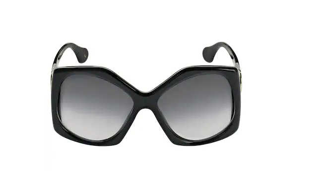 Gucci GG 0875S 001 Black/Gray Gradient Oversized Women's Sunglasses - Luxury Fashion Shades for Women, UV Protection, Trendy Oversized Frame - Perfect for Beach, Driving & Summer Outfits