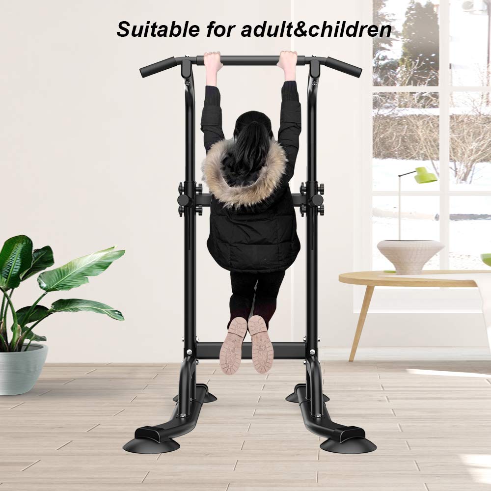 Soges Adjustable Power Tower - Pull Up Bar, Dip Station & Multi-Function Home Gym Equipment for Strength Training (PSBB005-CA) | Perfect for Home Workouts, Calisthenics & Full-Body Fitness
