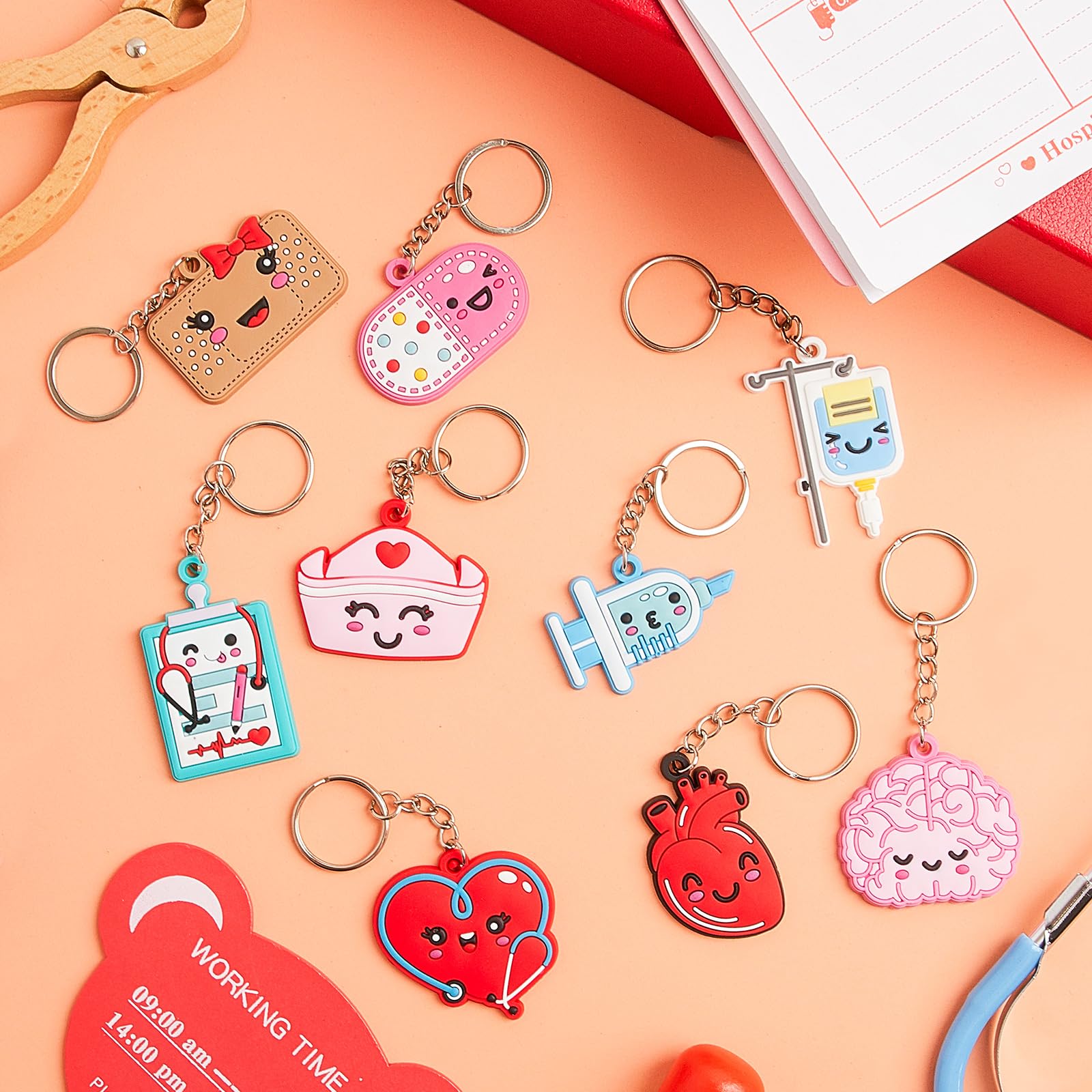 Henoyso 36 Pcs Nurse Keychain Set - Perfect Nurses Week Appreciation Gifts for Women & Men - Thank You Medical Graduation & Coworker Gifts - Ideal for Healthcare Professionals, Nursing Students & Hospital Staff