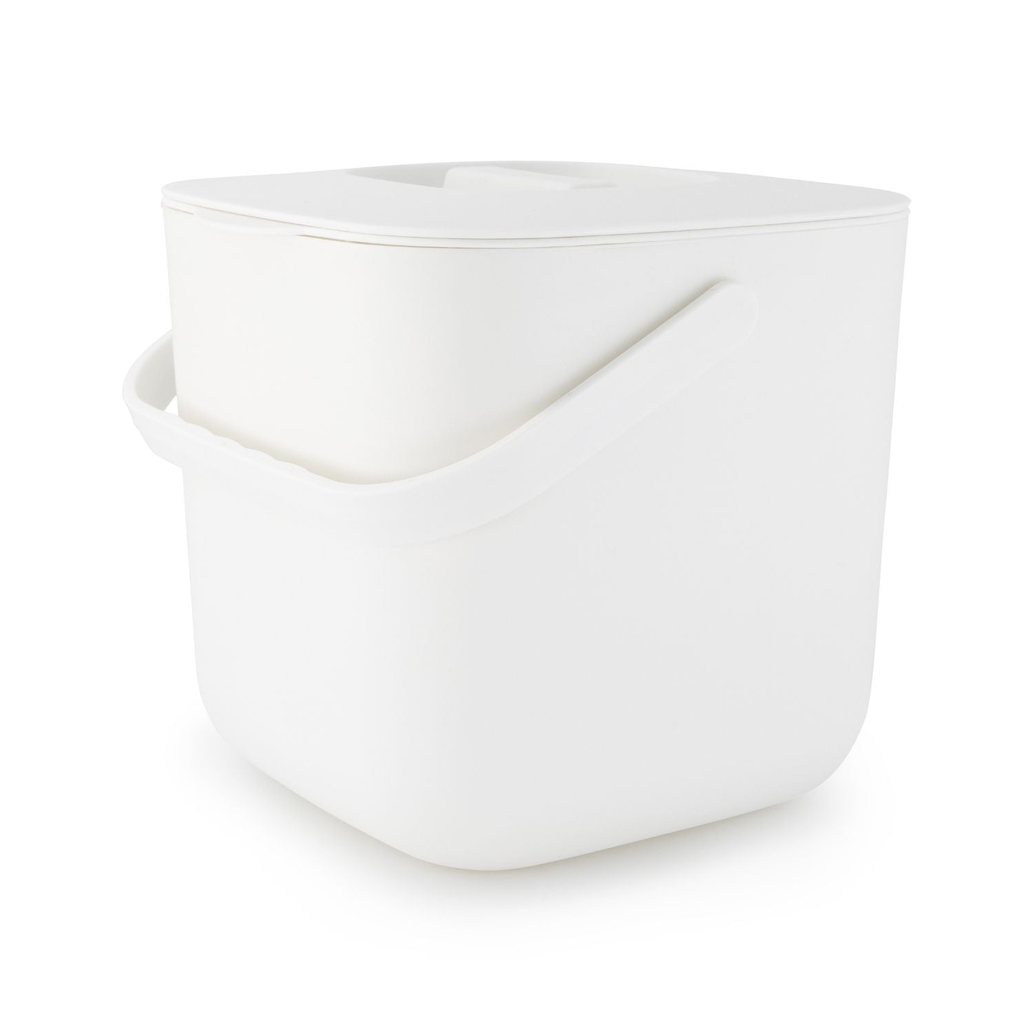 DESIGNSTUFF 7L White Compost Bin for Kitchen Countertop - Odor-Free Organic Waste Composter for Eco-Friendly Home & Garden Use