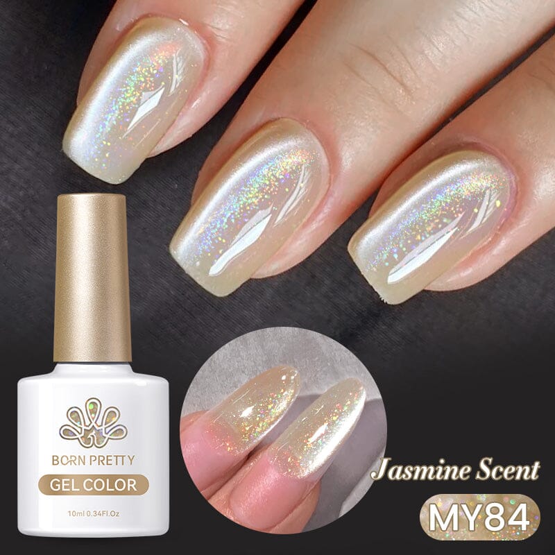 Magnetic Gel Nail Polish - Water Light Cat MY84 Jasmine Scented 10ml UV LED Soak Off Nail Art Polish for Salon & Home Manicure