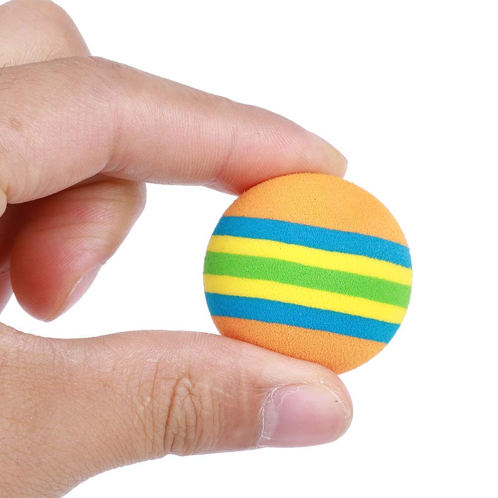 50PCS EVA Foam Golf Practice Balls - Durable Indoor/Outdoor Training Balls with Colorful Stripes (Orange, Blue, Yellow, Green) for Swing Practice, Driving Range & Backyard Training