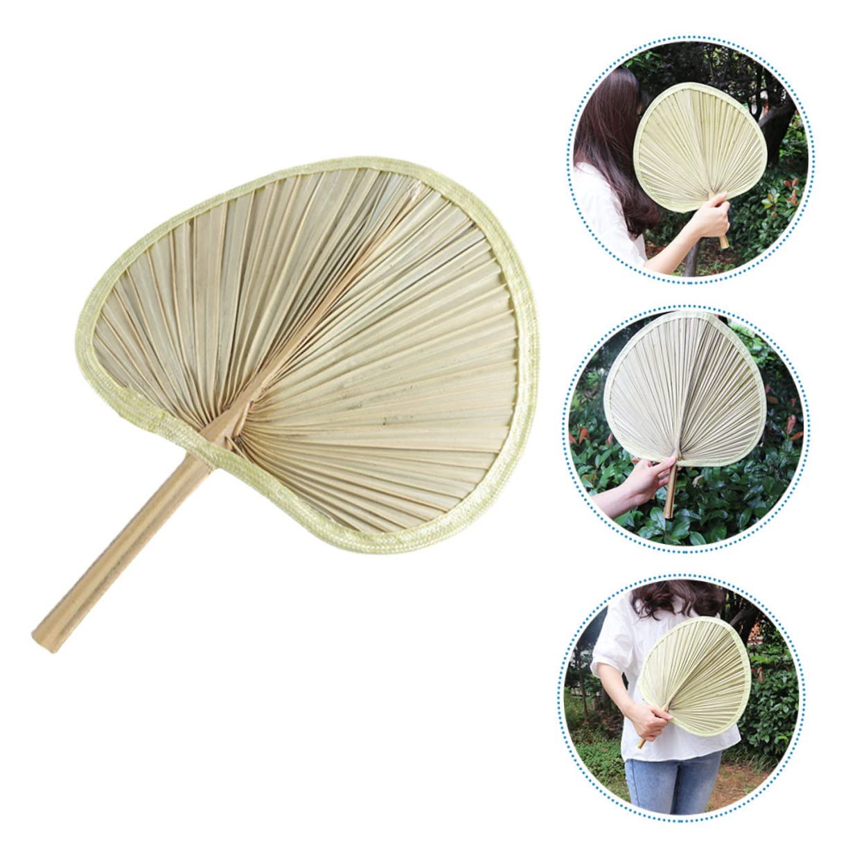 Handmade Seagrass Banana Leaf Fan - Natural Eco-Friendly Wall Decor for Summer, Boho Home Decor, Indoor Hand Fan for Cooling - Perfect for Living Room, Bedroom, Beach House & Tropical Themed Parties