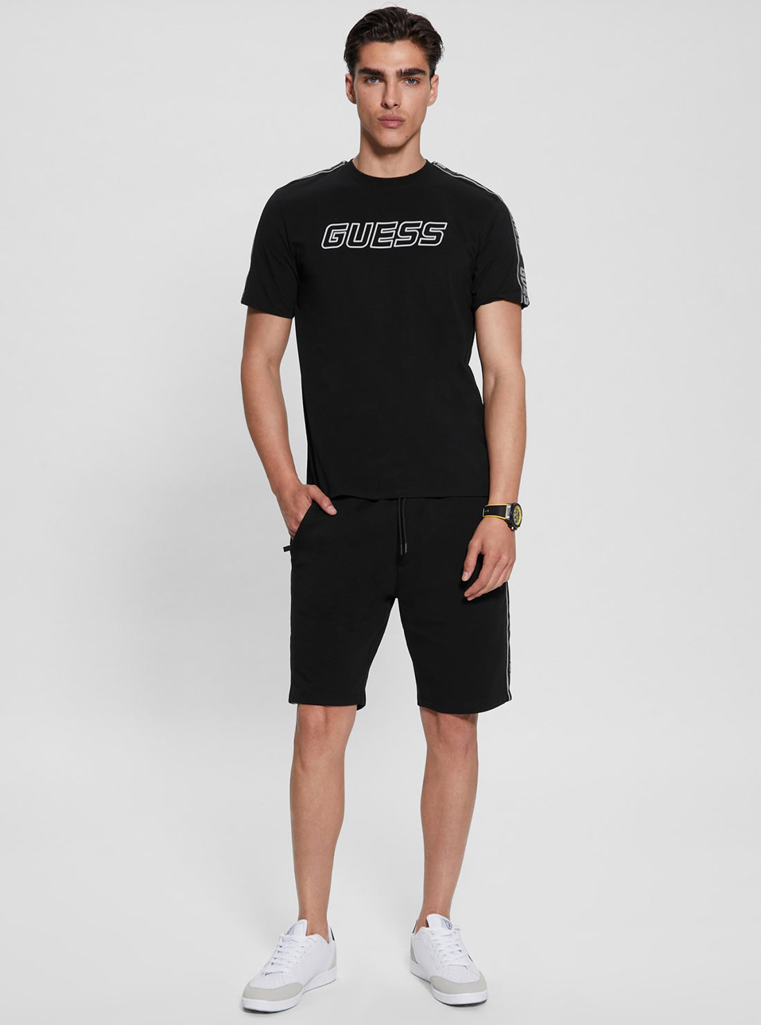 Eco-Friendly Black Arlo Short Sleeve T-Shirt for Men - Soft Cotton Casual Tee for Everyday Wear, Gym & Outdoor Activities