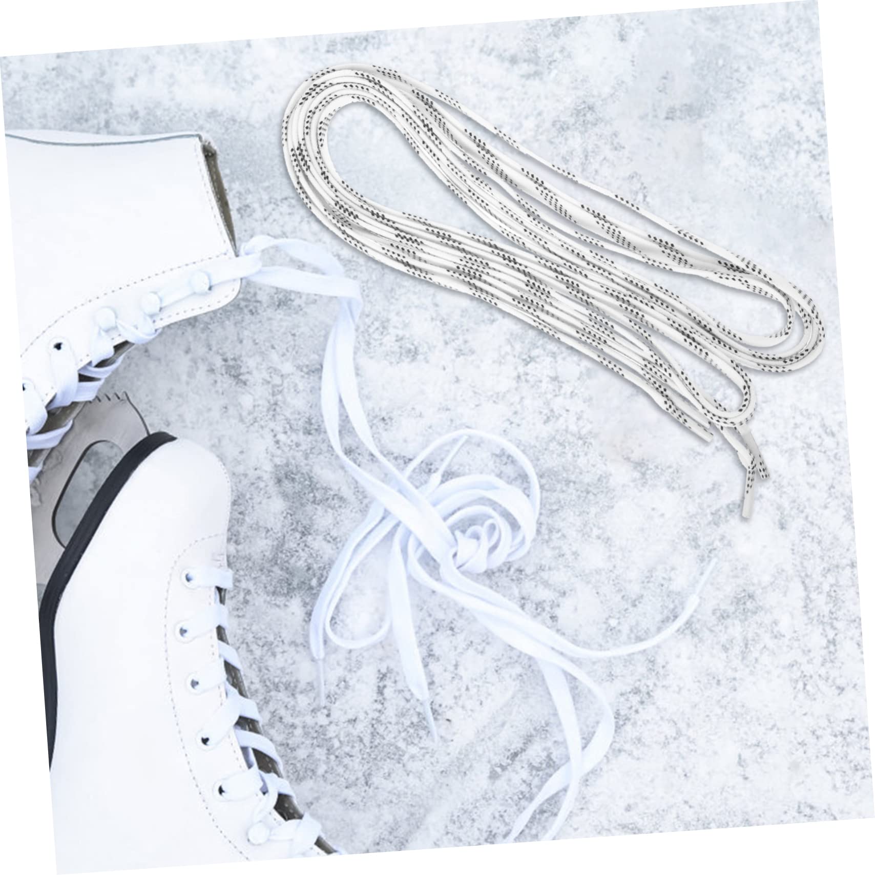 NOLITOY 2 Pairs Hockey Shoe Laces - Durable Non-Slip Athletic Shoelaces for Hockey, Running & Sports - Perfect for Athletes & Active Lifestyles