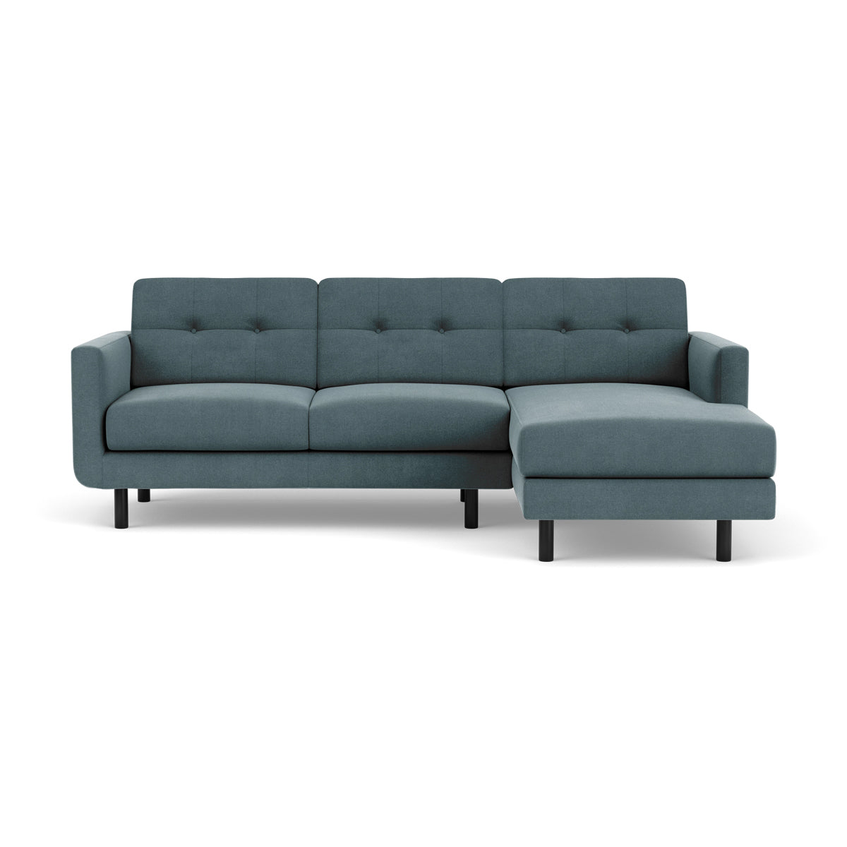 Conrad Fabric Right Chaise Sofa - Modern Sectional Couch for Living Room, Lounge & Home Theater - Comfortable Upholstered Furniture with Chaise Lounge
