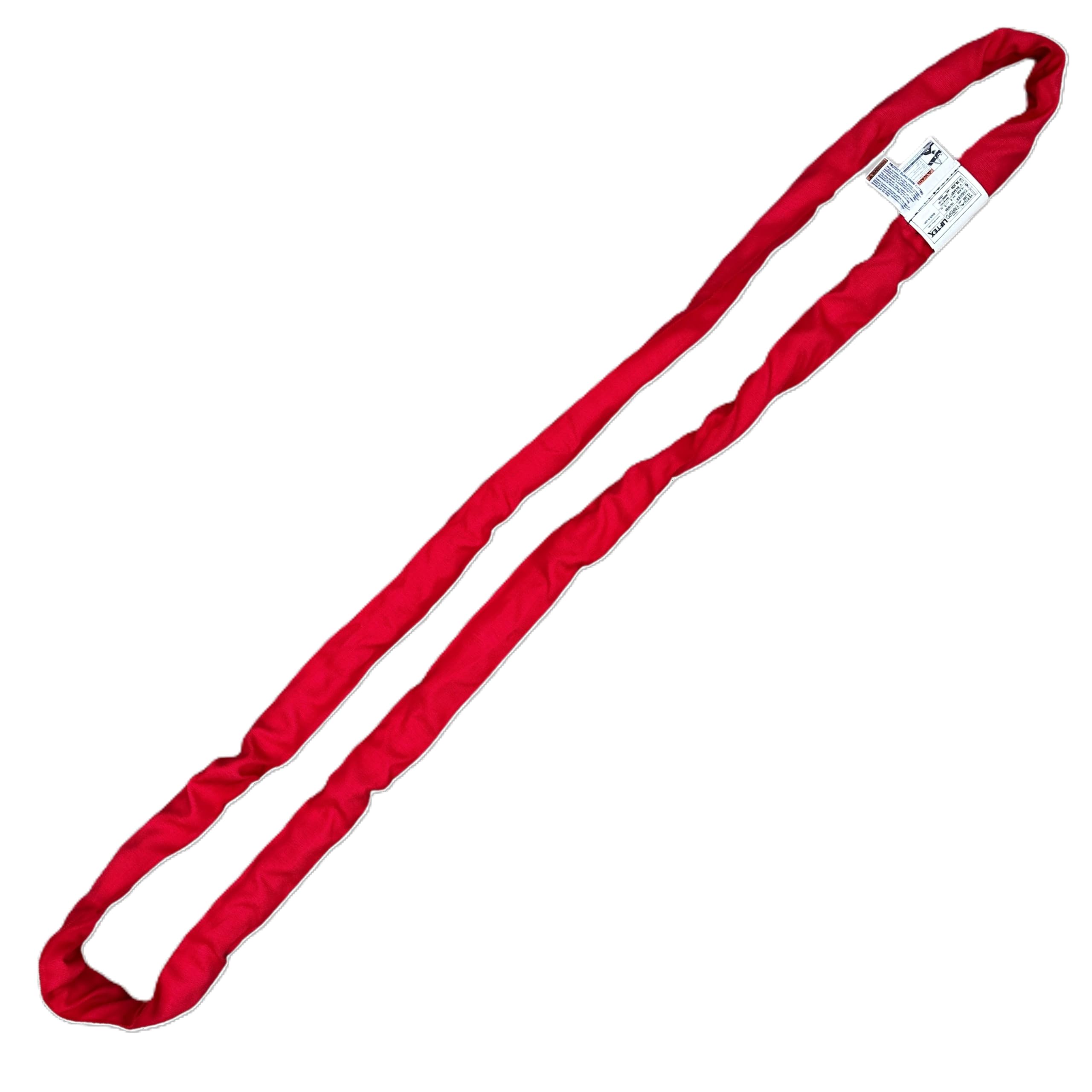 LIFTEX® Heavy Duty Polyester Endless Round Sling - 13200 lbs Capacity, 20 Feet Length - USA Made Lifting & Rigging Equipment for Construction, Towing, and Industrial Hoisting (ENR5 Red)