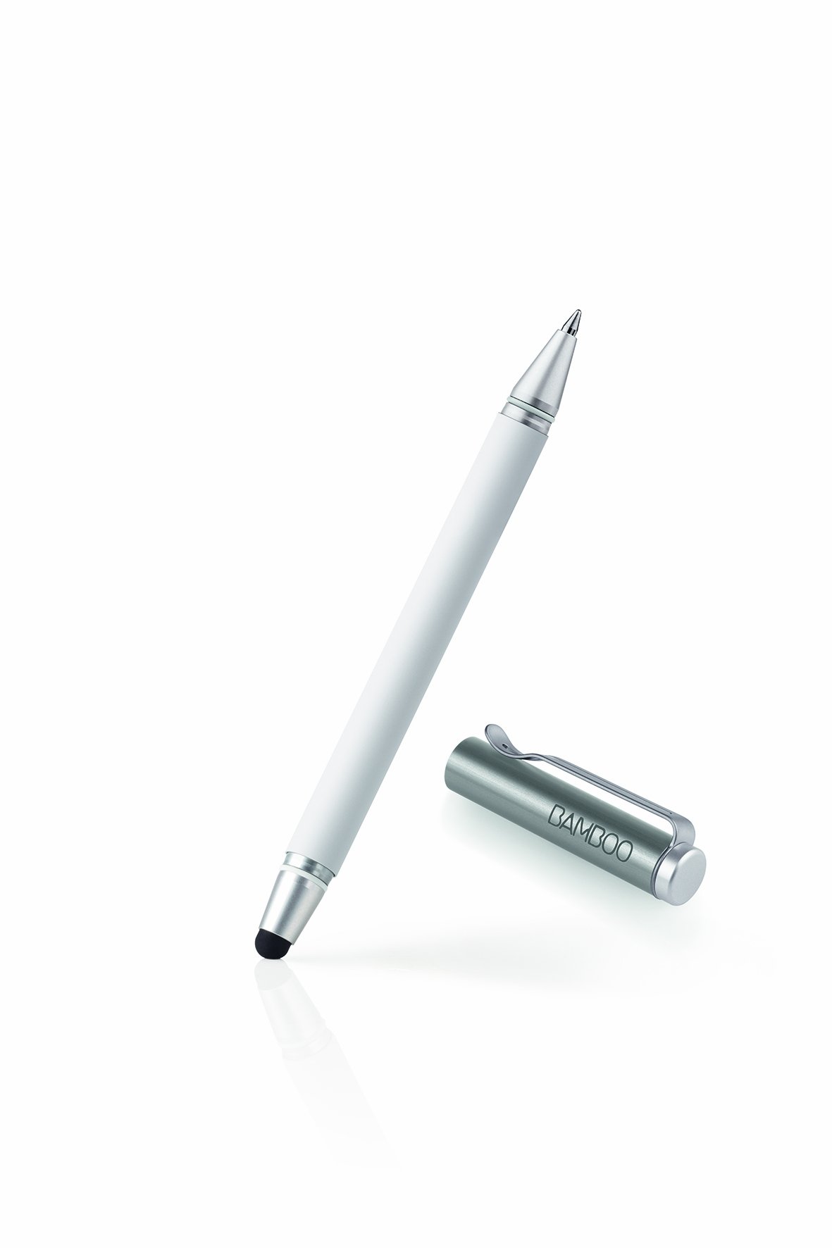 Wacom Bamboo Duo 2-in-1 Stylus Pen for Kindle, iPad, iPhone, Android - Digital Drawing & Note Taking on Touch Screens (CS150W) - Perfect for Artists, Students & Professionals