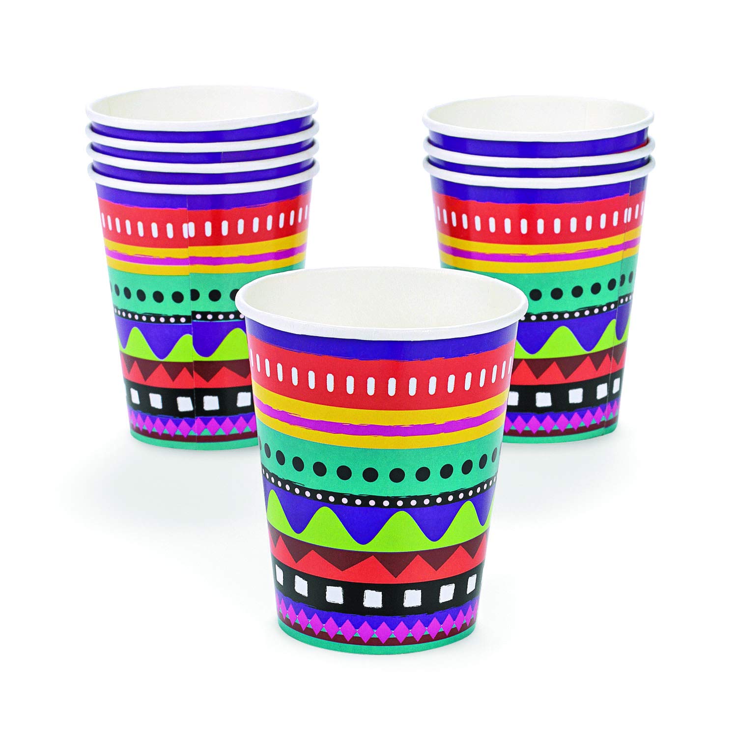 Bright Fiesta Tableware Set for 50 Guests - 392-Piece Party Supplies & Decorations Kit - Perfect for Birthday, Wedding, and Holiday Celebrations