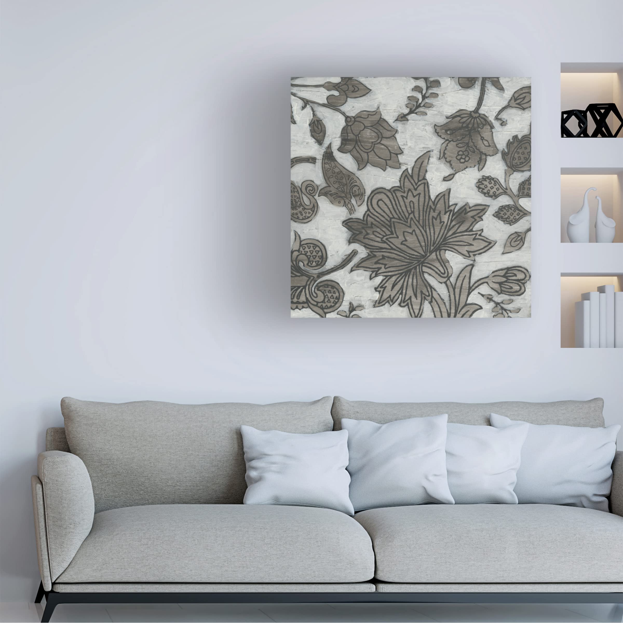 Trademark Fine Art 'Barnwood Chintz II' Canvas Wall Art Print by June Erica Vess - Perfect for Living Room, Bedroom & Office Decor