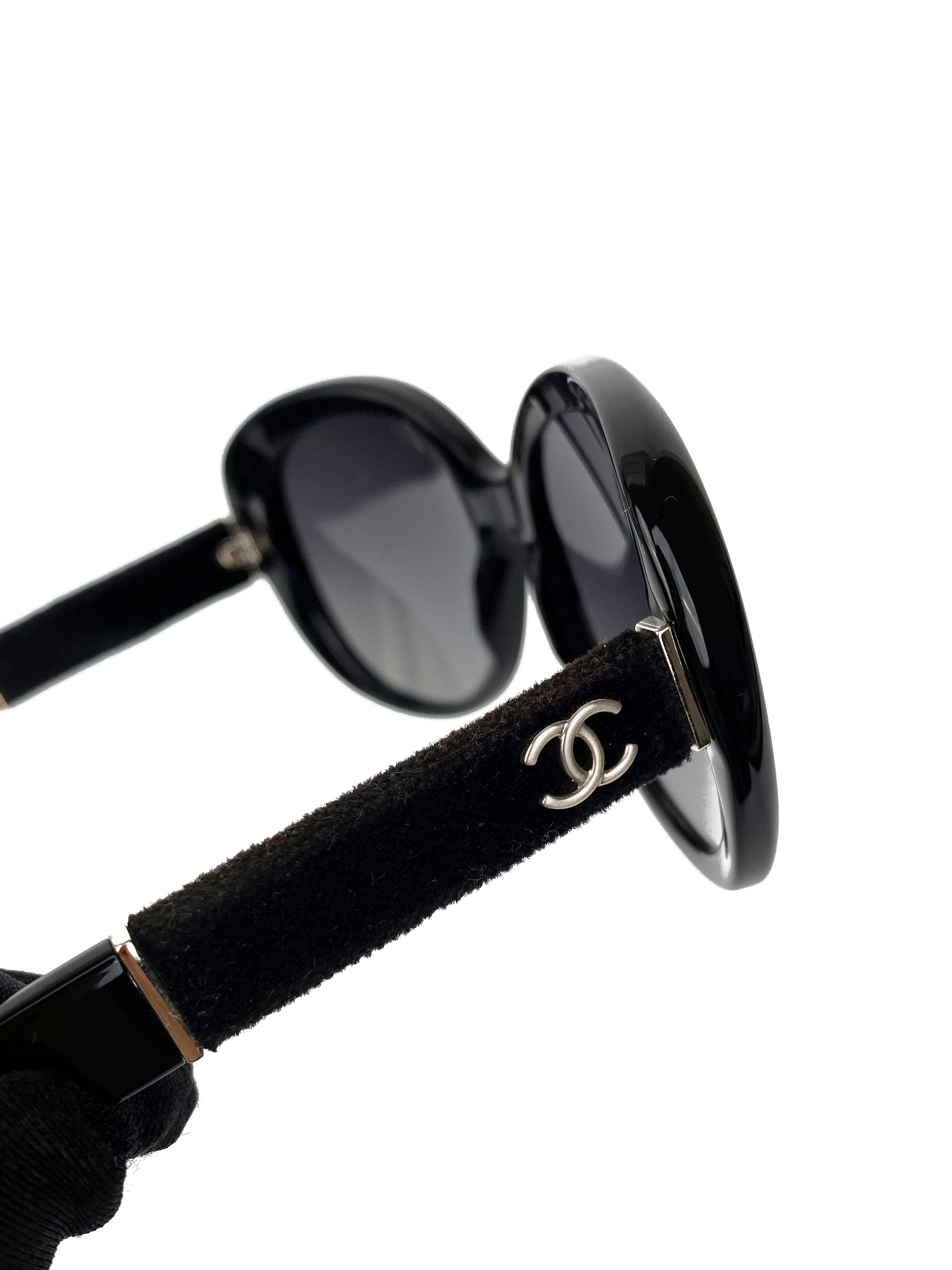 Chanel Black Polarized Sunglasses 5256 - Luxury UV Protection for Women & Men - Perfect for Driving, Beach & Outdoor Activities