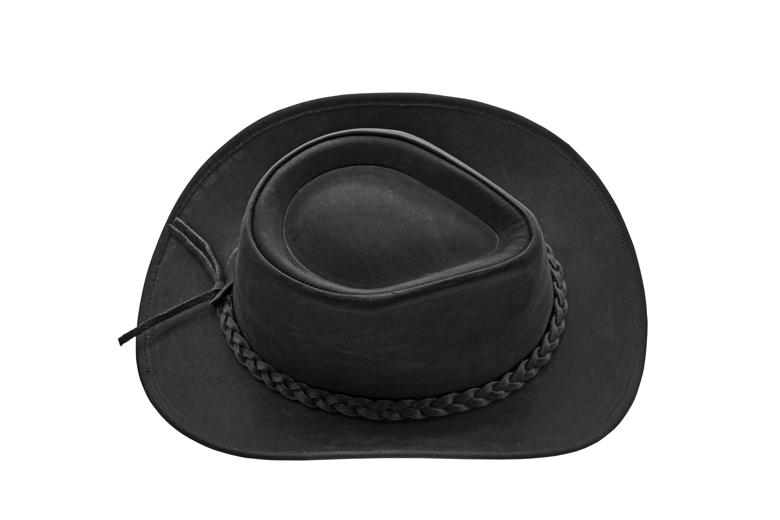 Premium Block Grain Leather Cowboy Hat for Men & Women - Adjustable Western Style Hat with Durable Construction | Perfect for Rodeo, Country Music Festivals & Outdoor Adventures
