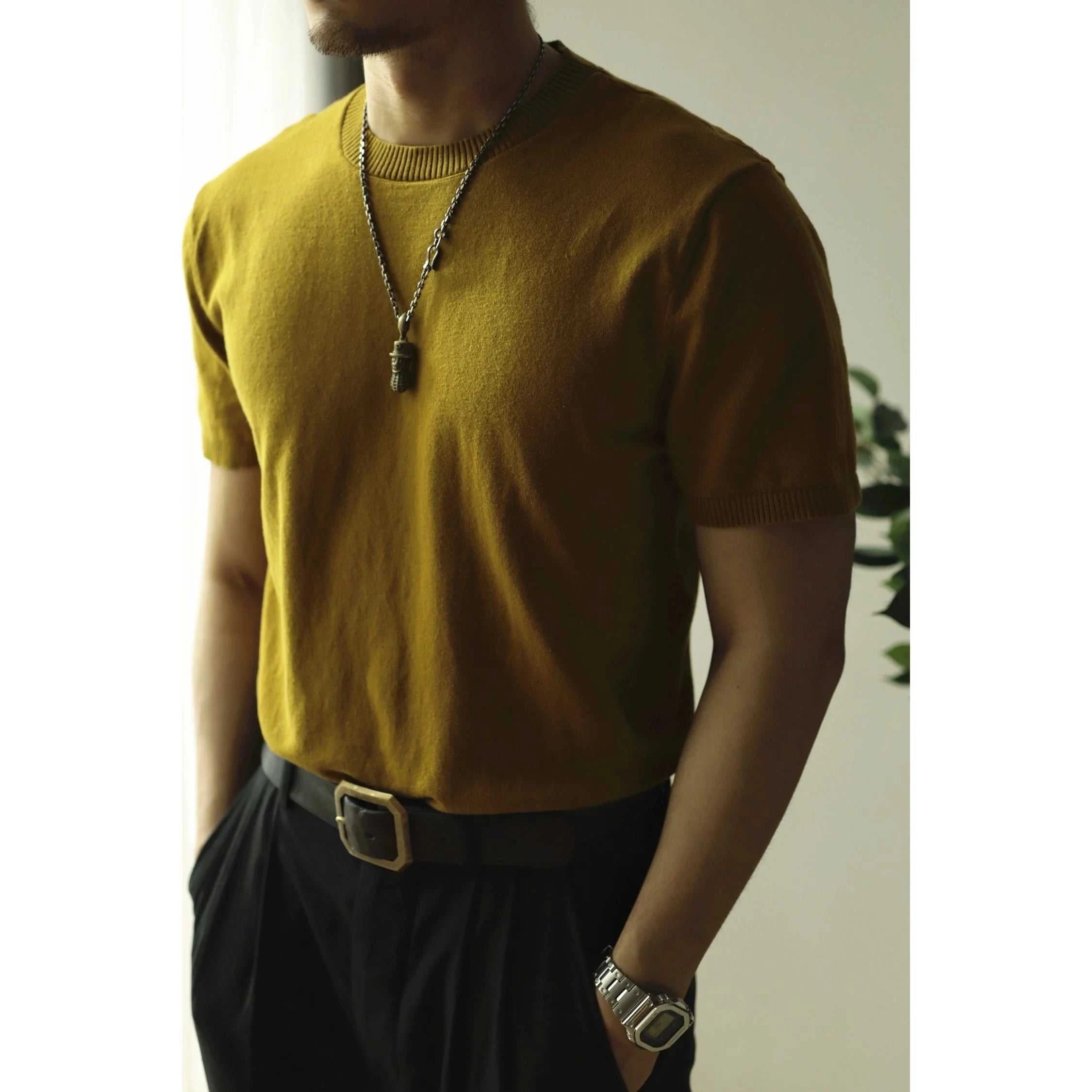 Premium Cotton Business Casual T-Shirt for Men - Breathable Summer Office Wear - Ideal for Work, Meetings & Smart Casual Outfits