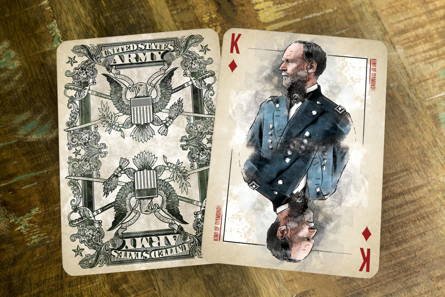 Military Themed Playing Cards - Army Design Deck for Poker, Blackjack & Card Games - Perfect for Camping, Travel & Outdoor Adventures