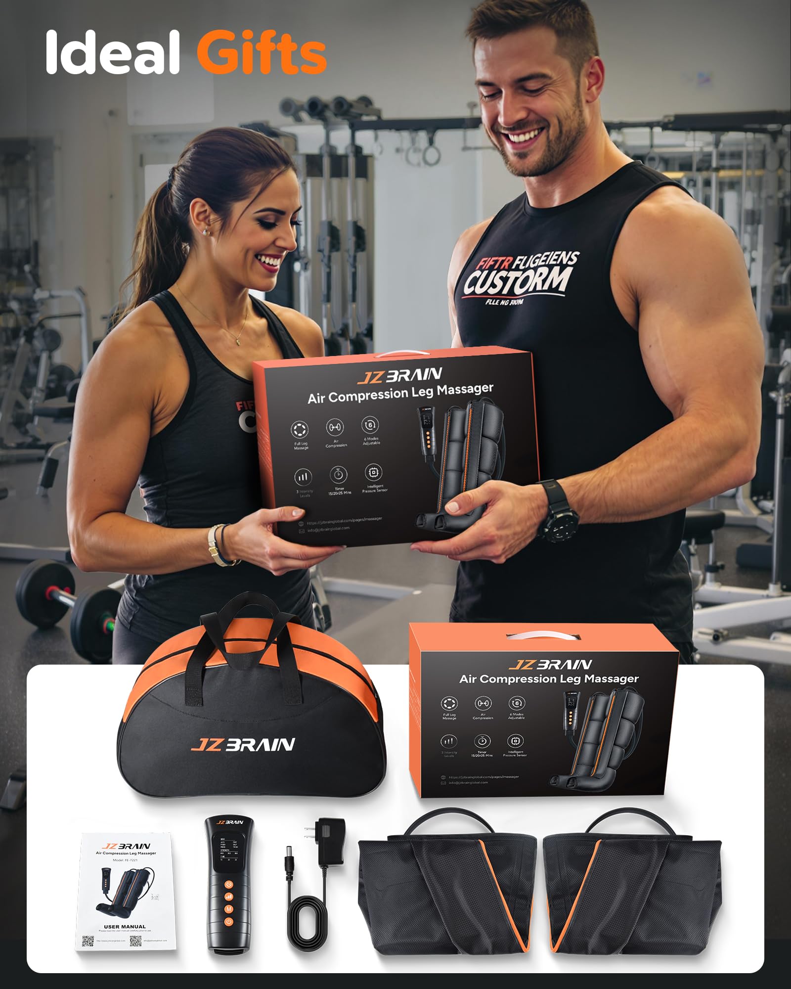 Professional Sequential Air Compression Recovery Boots for Athletes - FSA/HSA Eligible Full Leg Massage System with Adjustable Intensity - Ideal for Post-Workout Recovery & Muscle Relaxation - Perfect Gift for Men & Women - Use After Training, Marathon, Gym Workouts or Physical Therapy